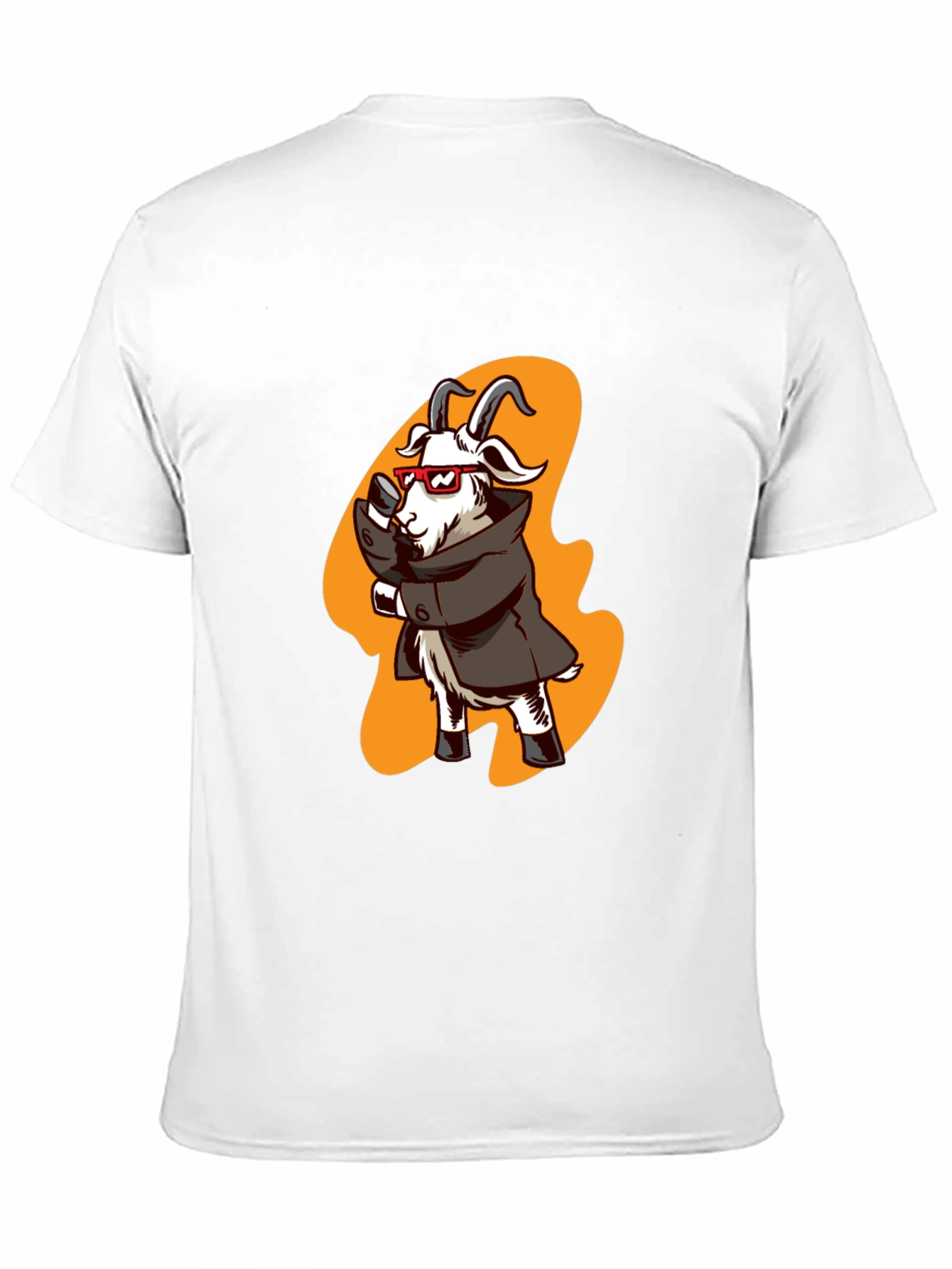 Cool Goat in Trench Coat Graphic Tee