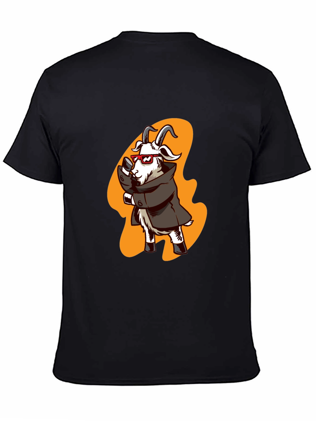 Cool Goat in Trench Coat Graphic Tee
