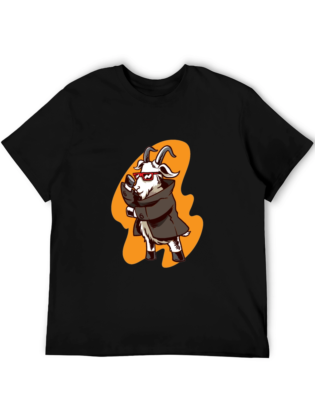Cool Goat in Trench Coat Graphic Tee