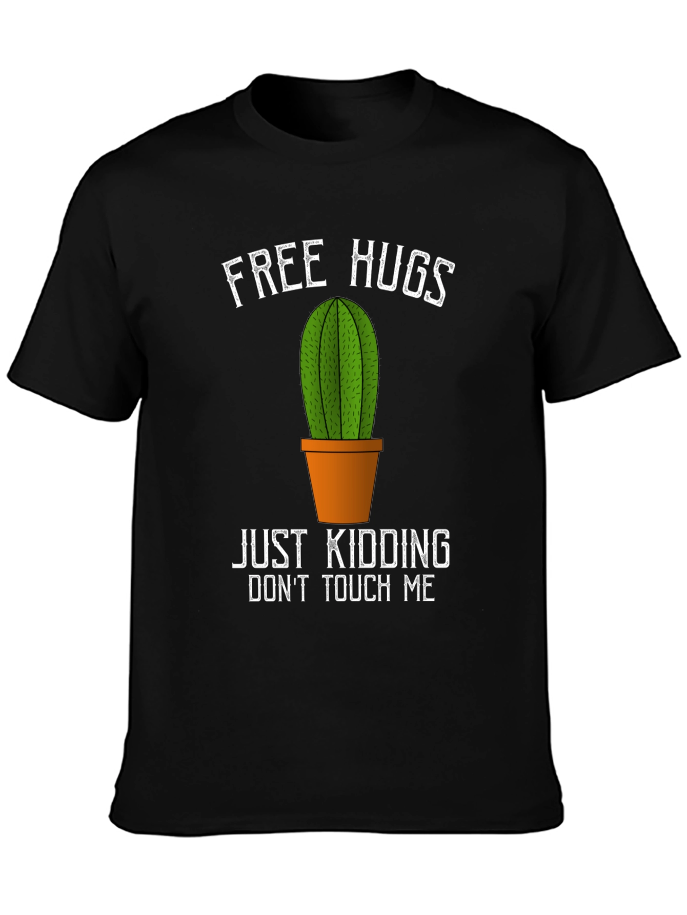 Free Hugs Cactus Graphic T-Shirt - Funny Novelty Tee