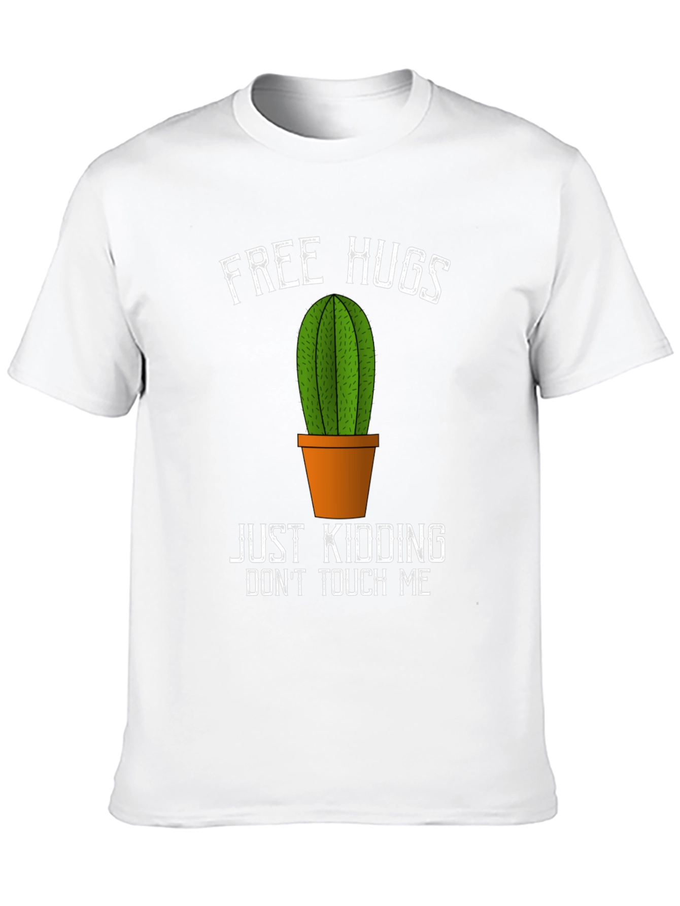Free Hugs Cactus Graphic T-Shirt - Funny Novelty Tee