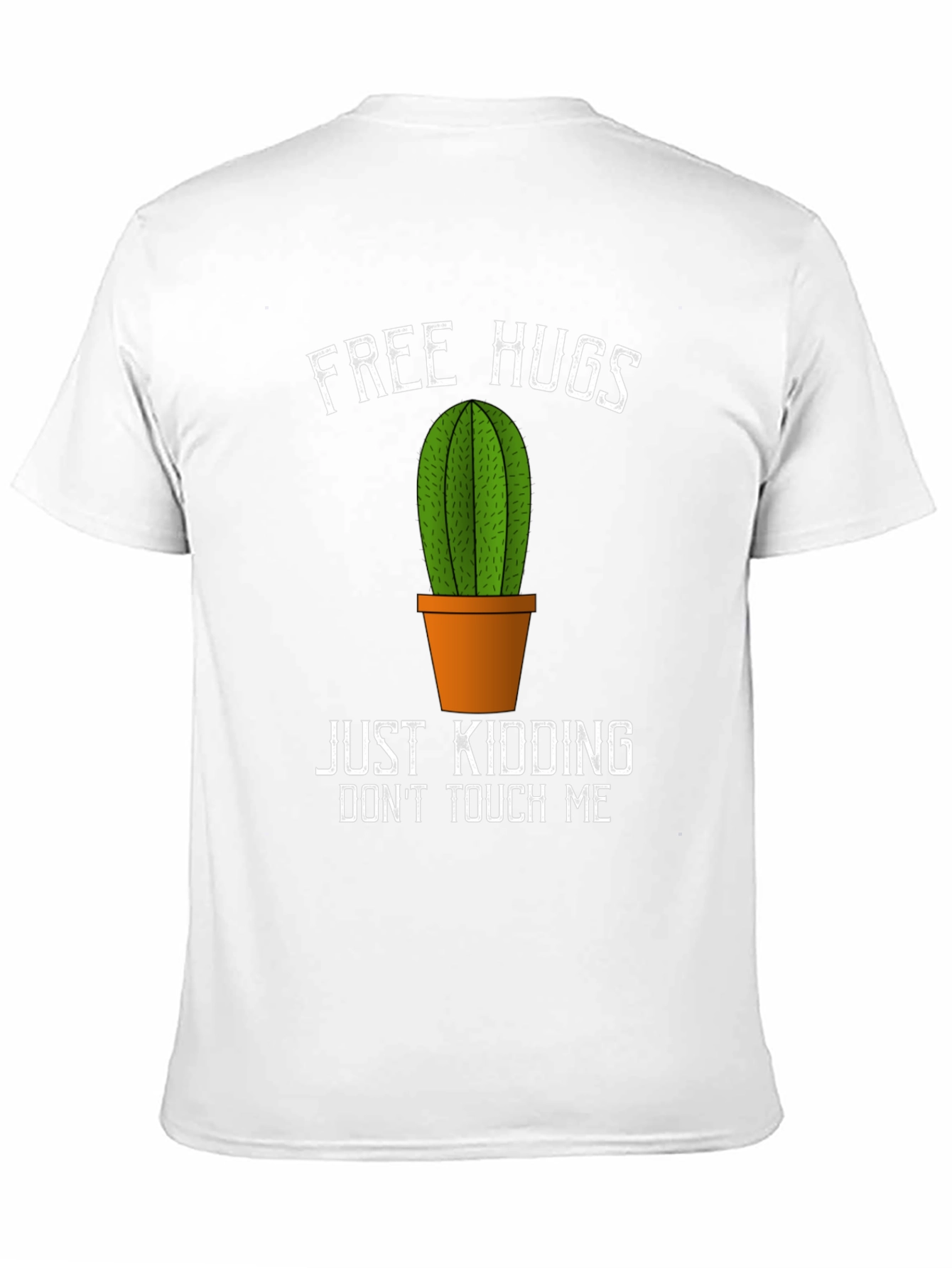 Free Hugs Cactus Graphic T-Shirt - Funny Novelty Tee
