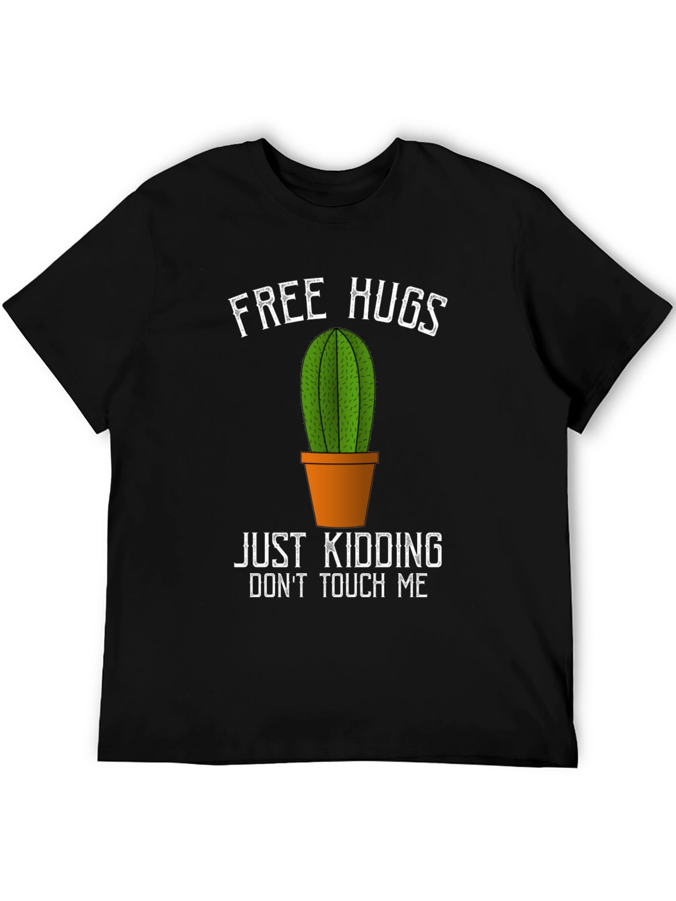 Free Hugs Cactus Graphic T-Shirt - Funny Novelty Tee