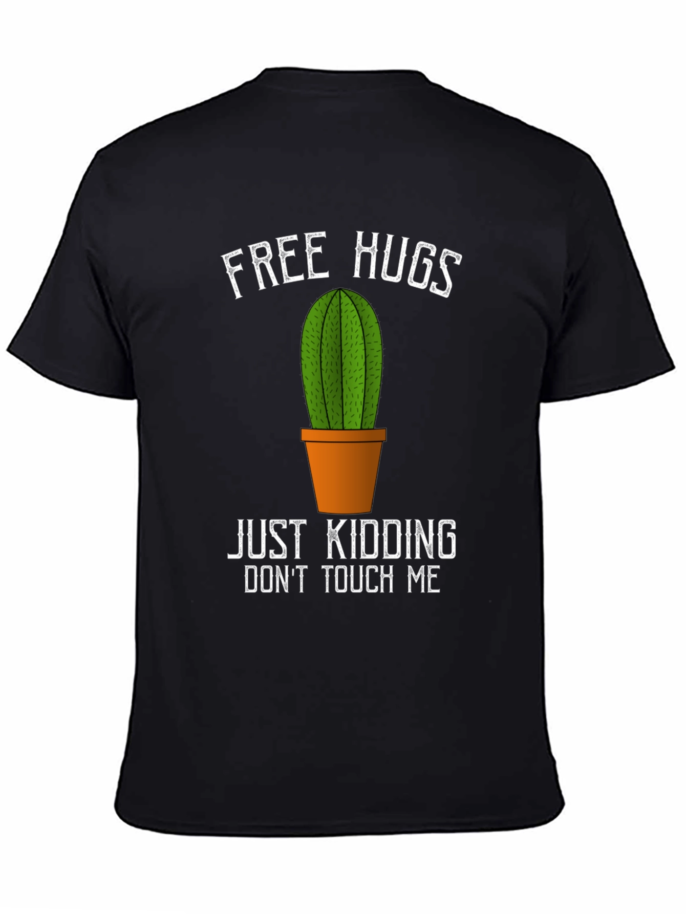 Free Hugs Cactus Graphic T-Shirt - Funny Novelty Tee