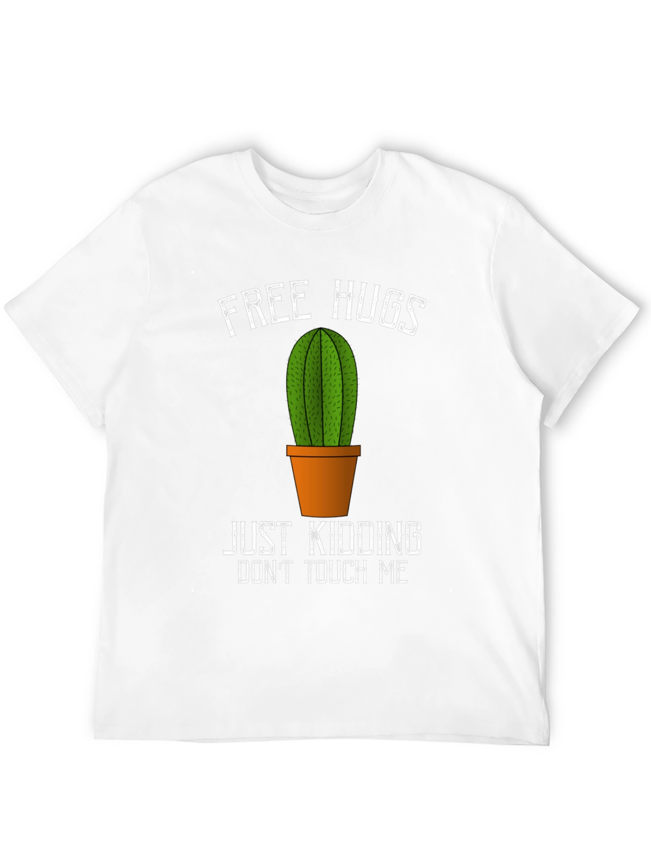 Free Hugs Cactus Graphic T-Shirt - Funny Novelty Tee