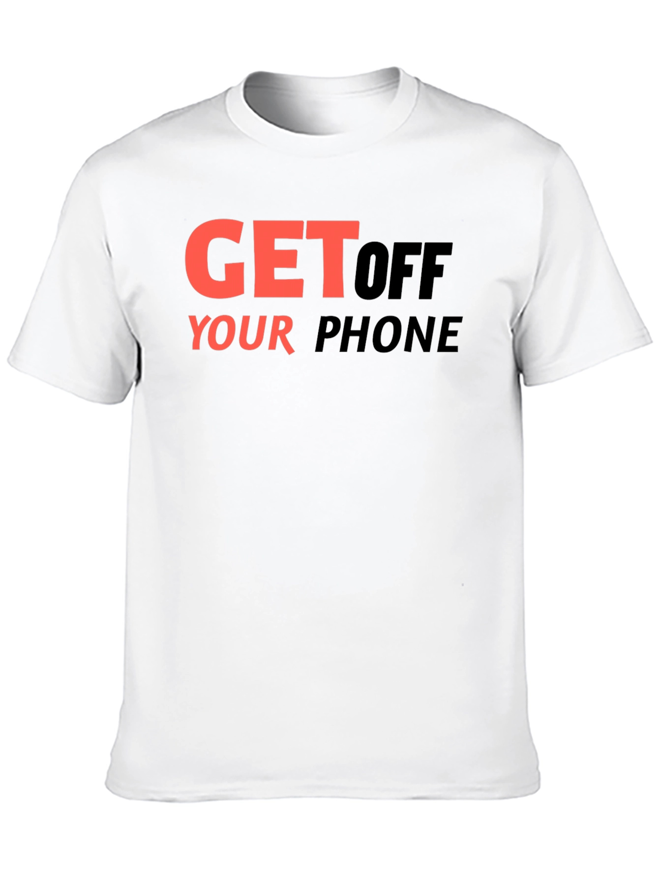 Get Off Your Phone Graphic Tee - Black