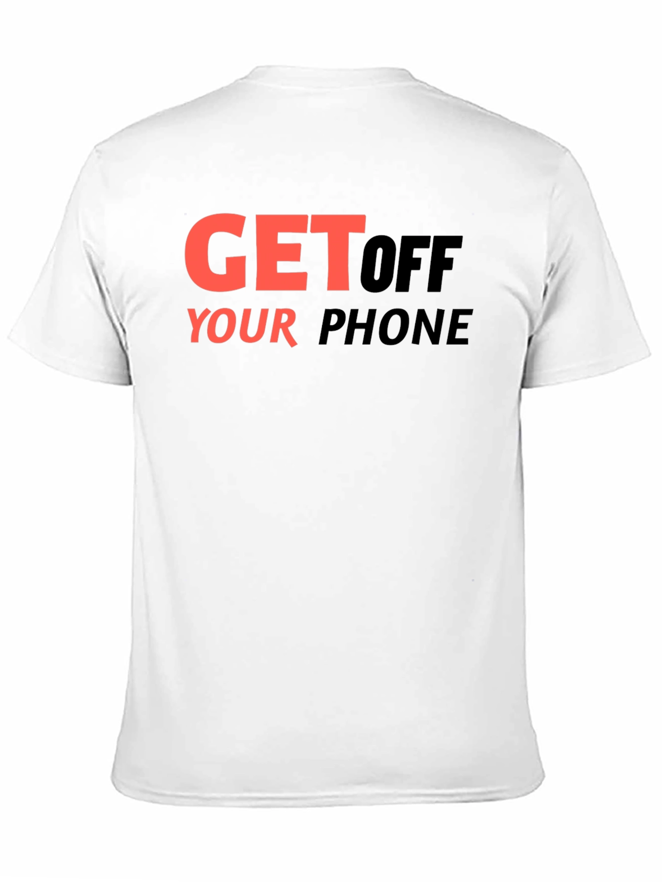 Get Off Your Phone Graphic Tee - Black