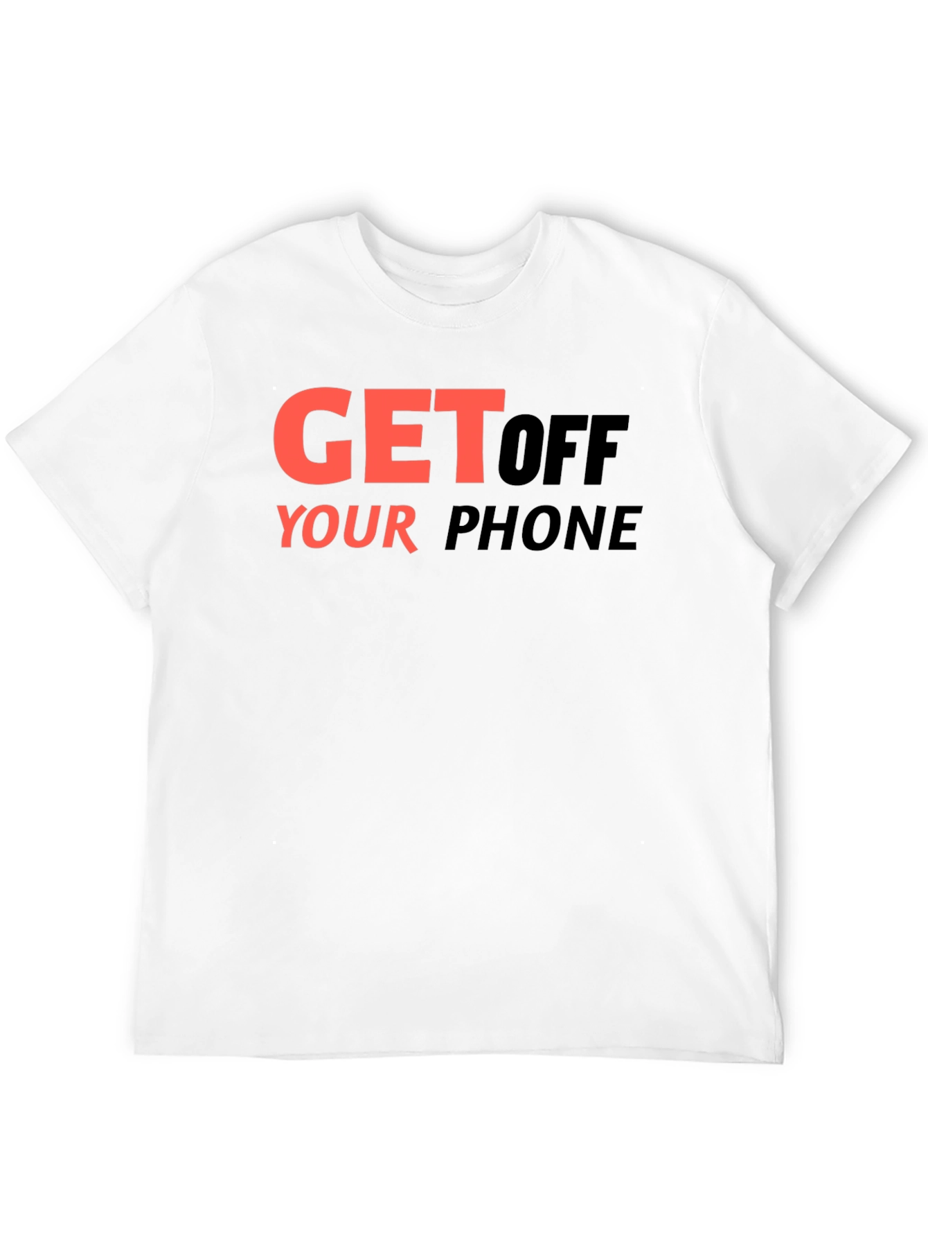 Get Off Your Phone Graphic Tee - Black