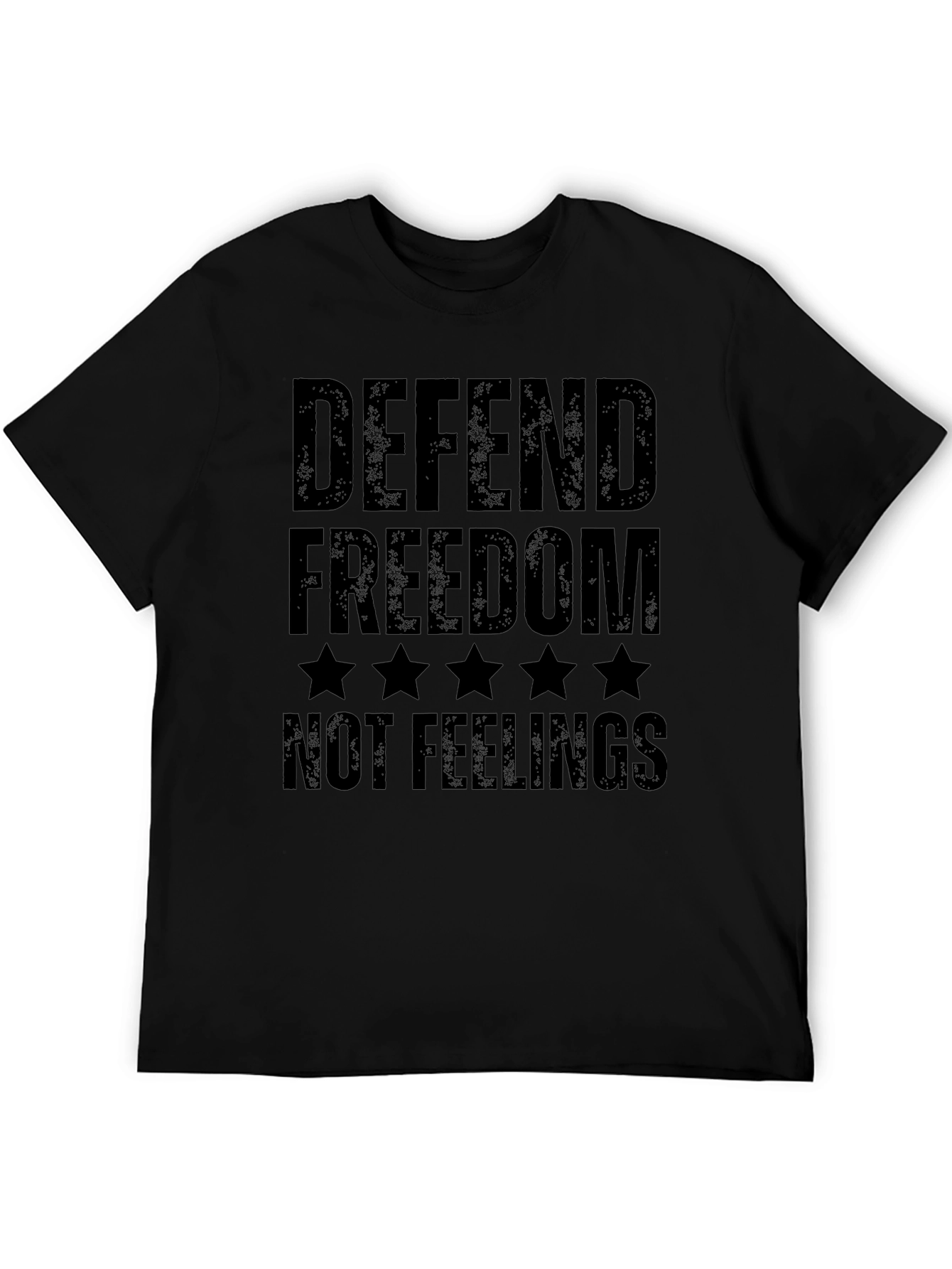 Defend Freedom Not Feelings Black Graphic Tee