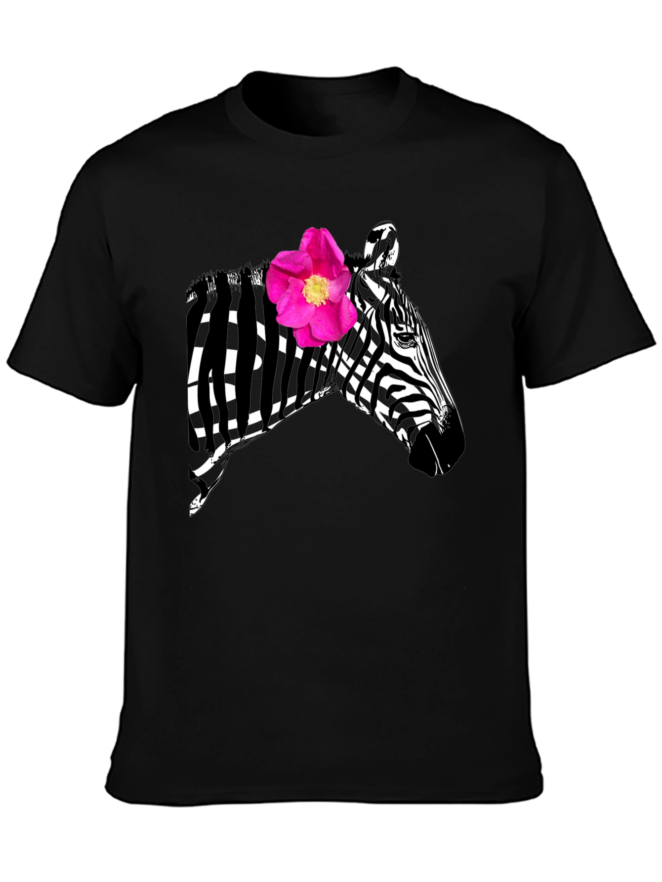 Zebra Flower Graphic Tee