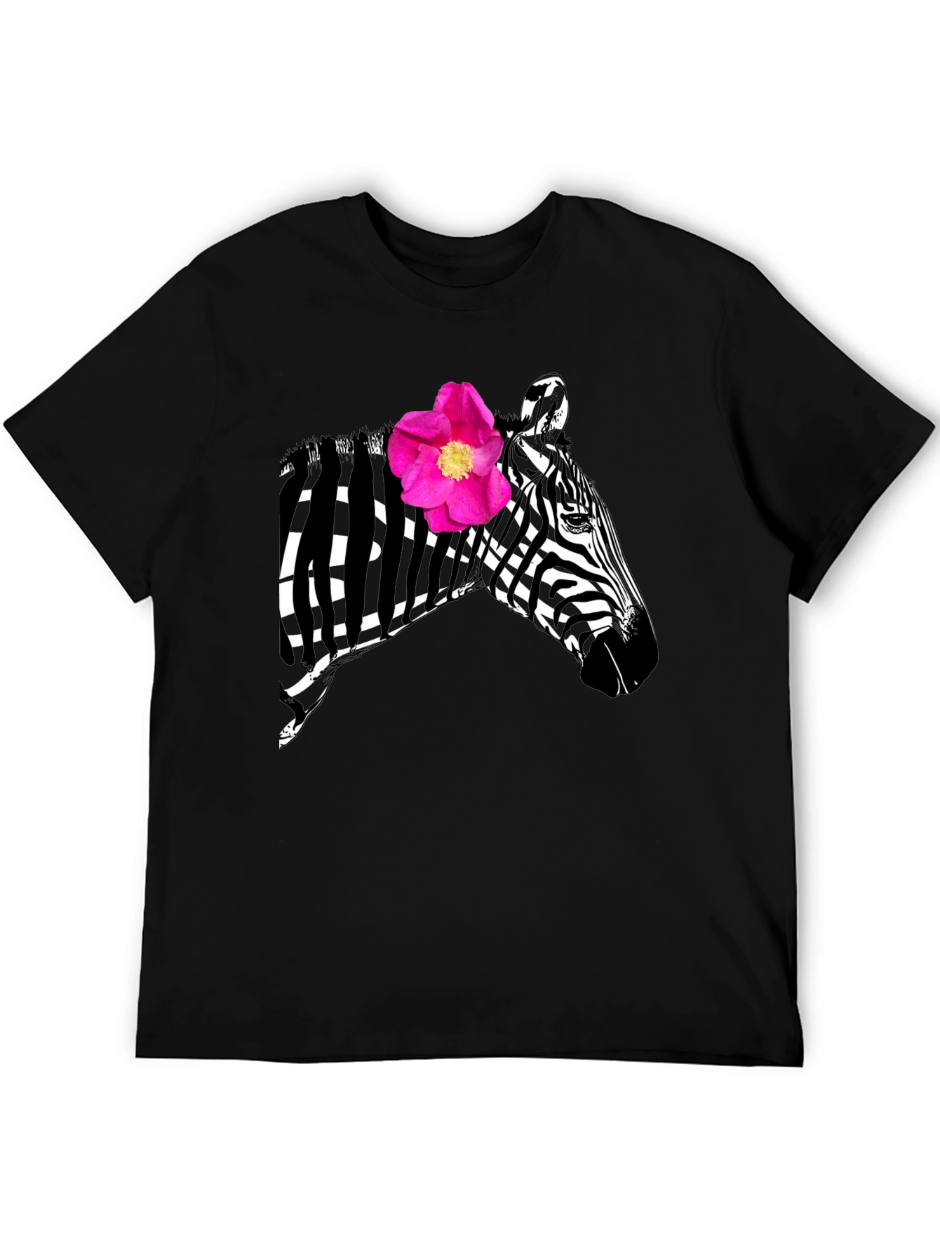Zebra Flower Graphic Tee
