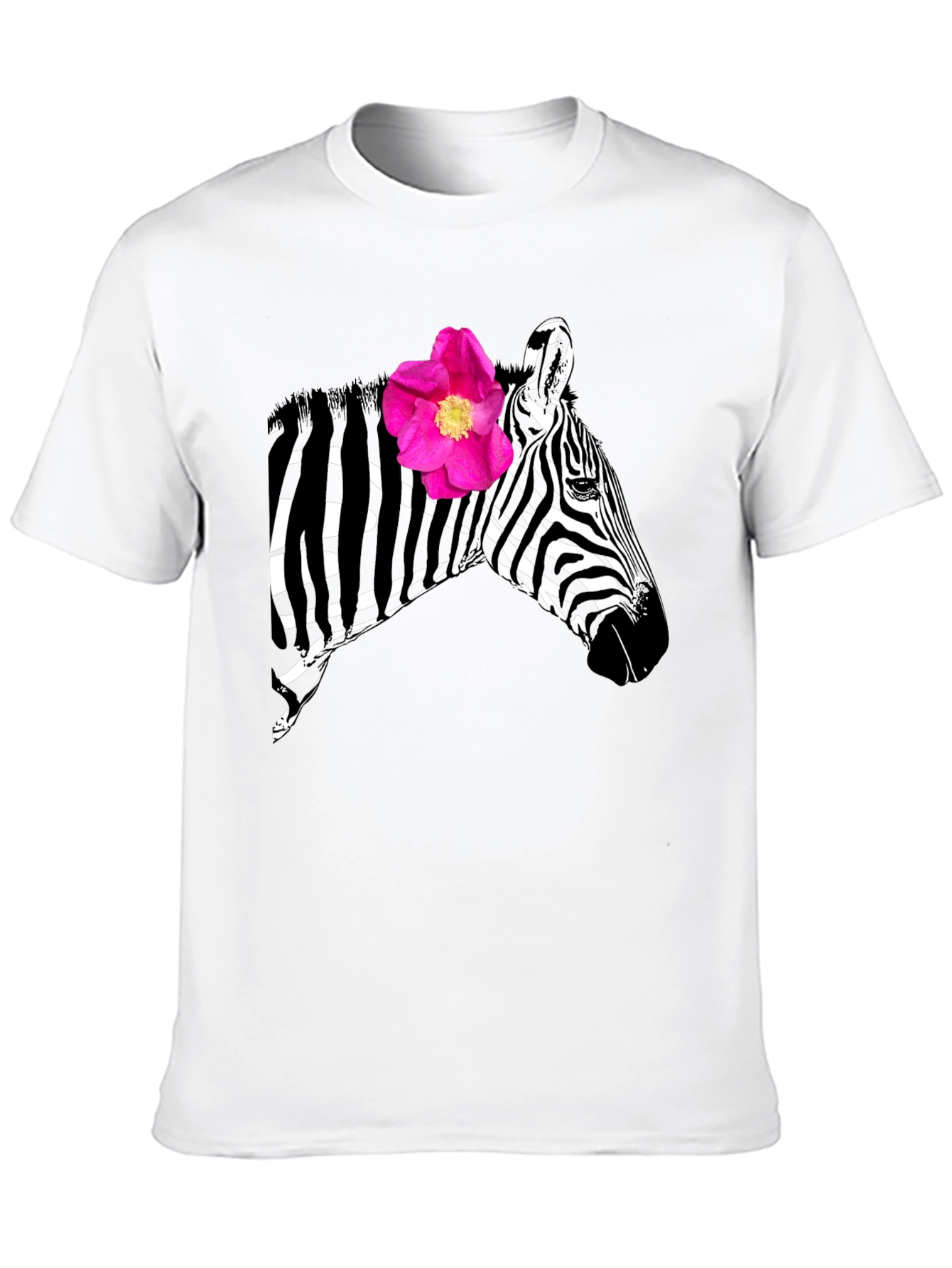 Zebra Flower Graphic Tee