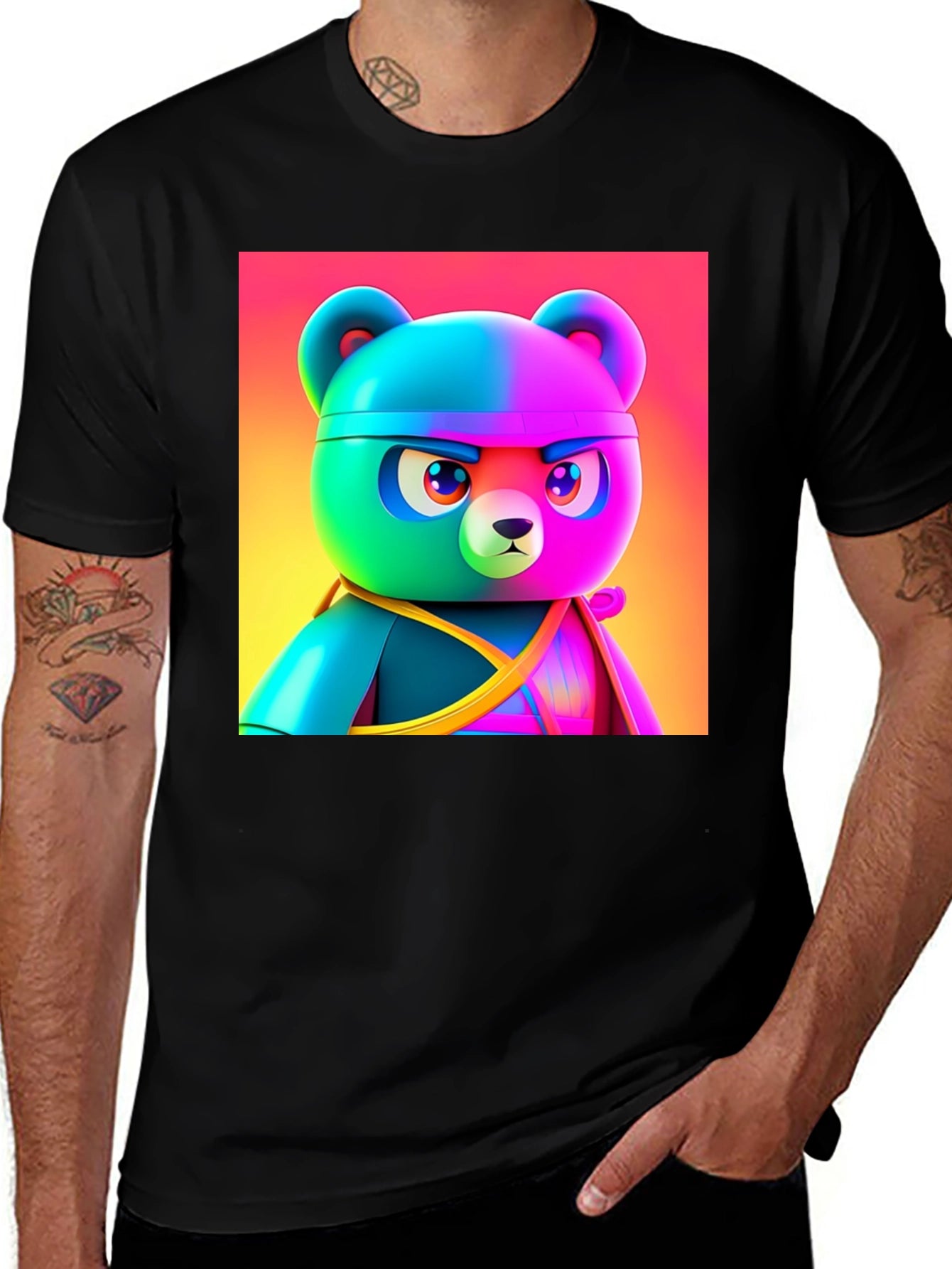 Cool Cartoon Bear T-Shirt