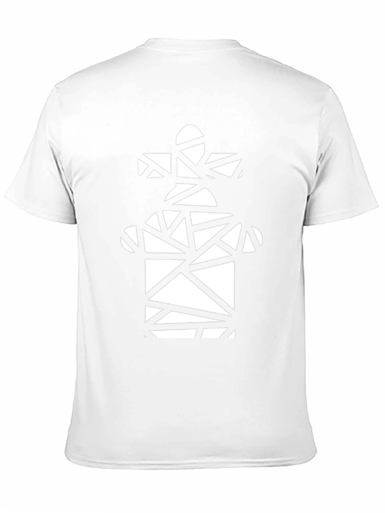 Geometric Chess Rook Graphic T-Shirt - Black