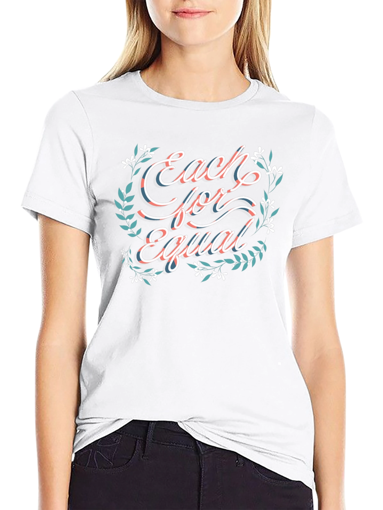 Each for Equal Floral Graphic T-Shirt