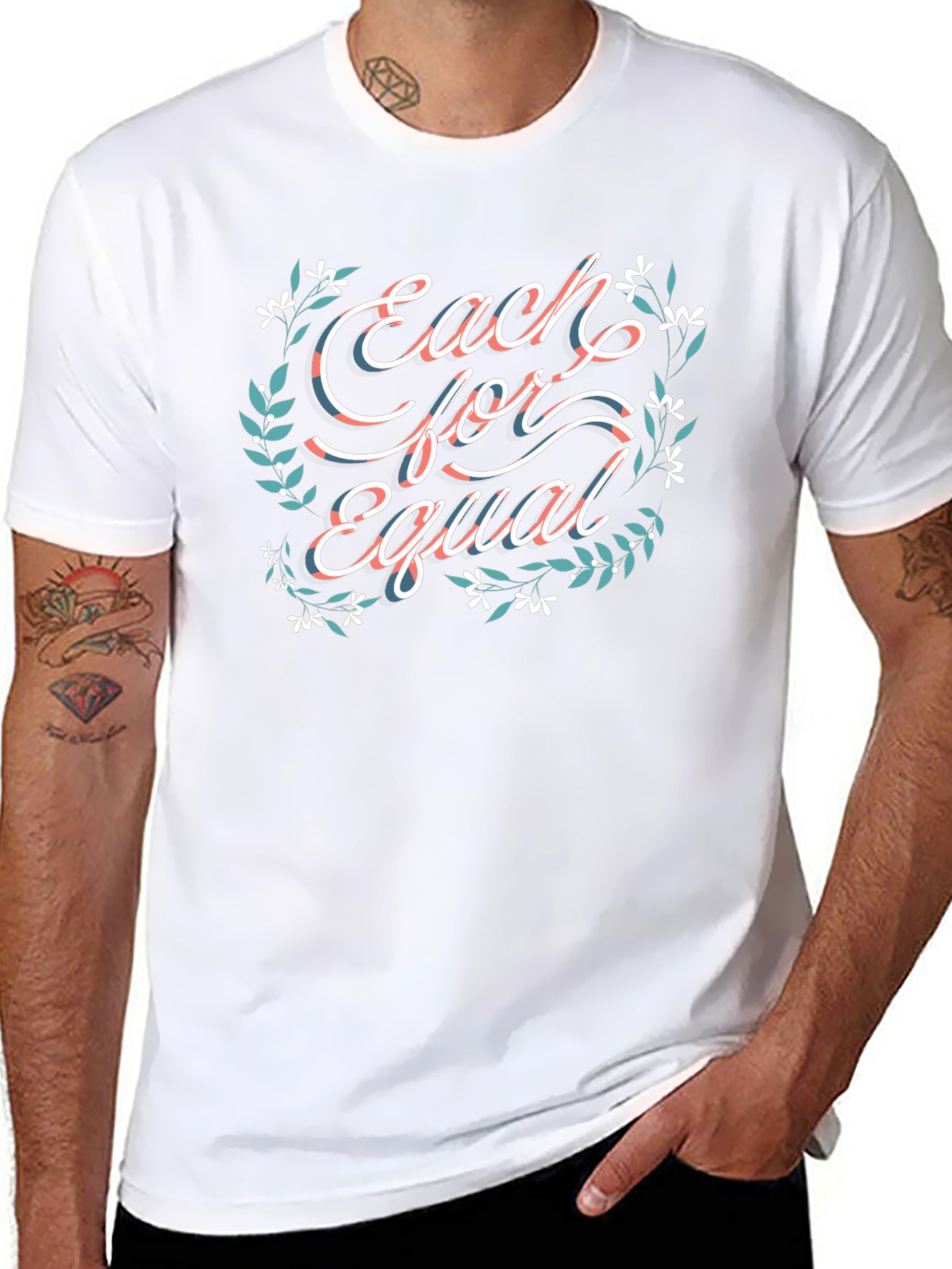 Each for Equal Floral Graphic T-Shirt