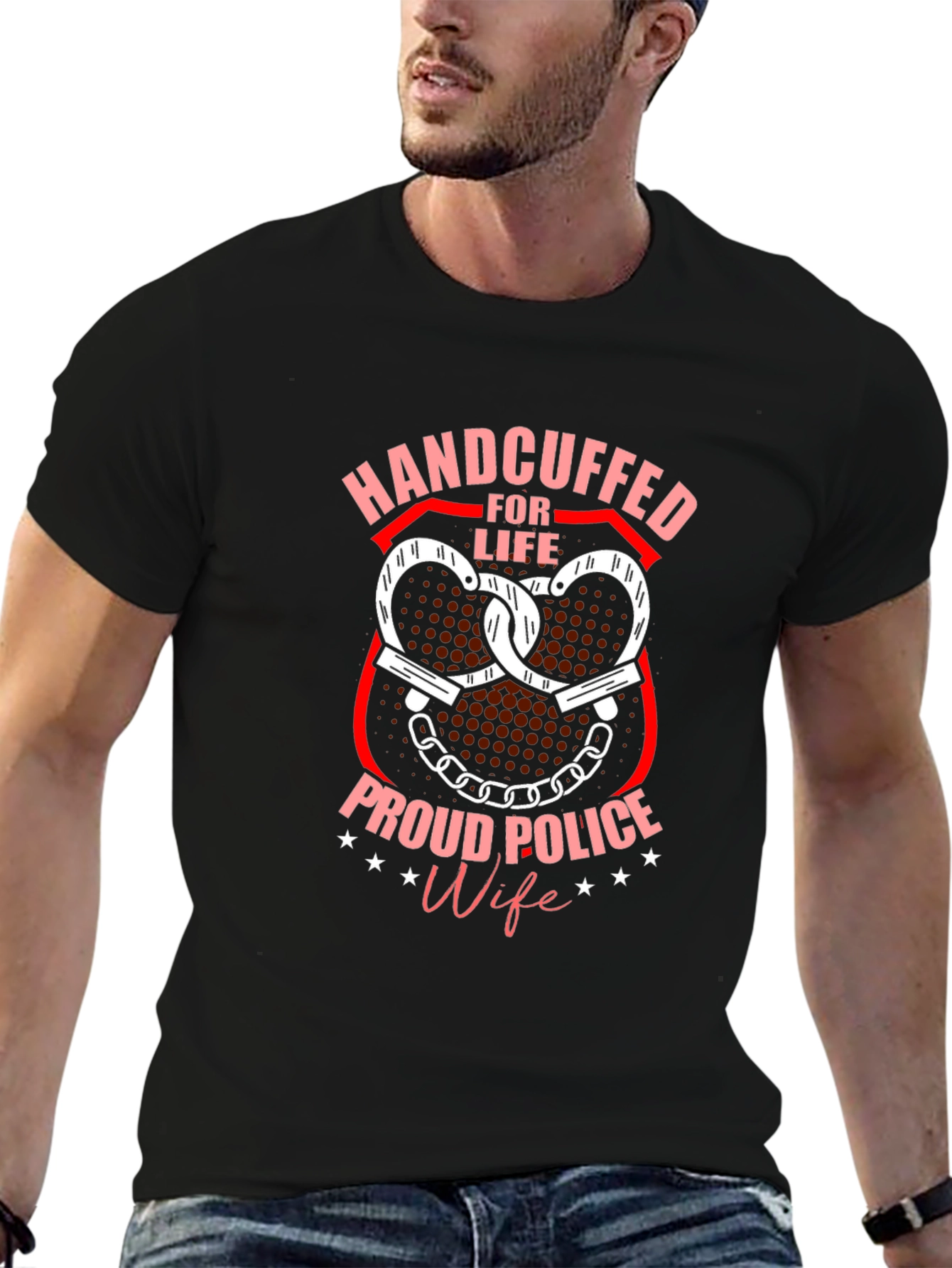 Handcuffed for Life Proud Police Wife T-Shirt