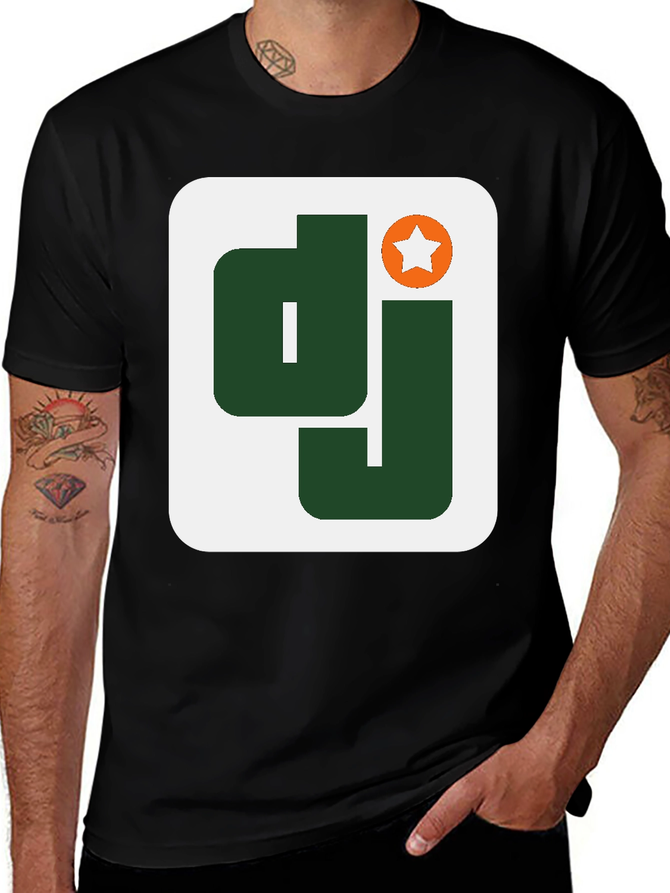 DJ Logo Black T-Shirt