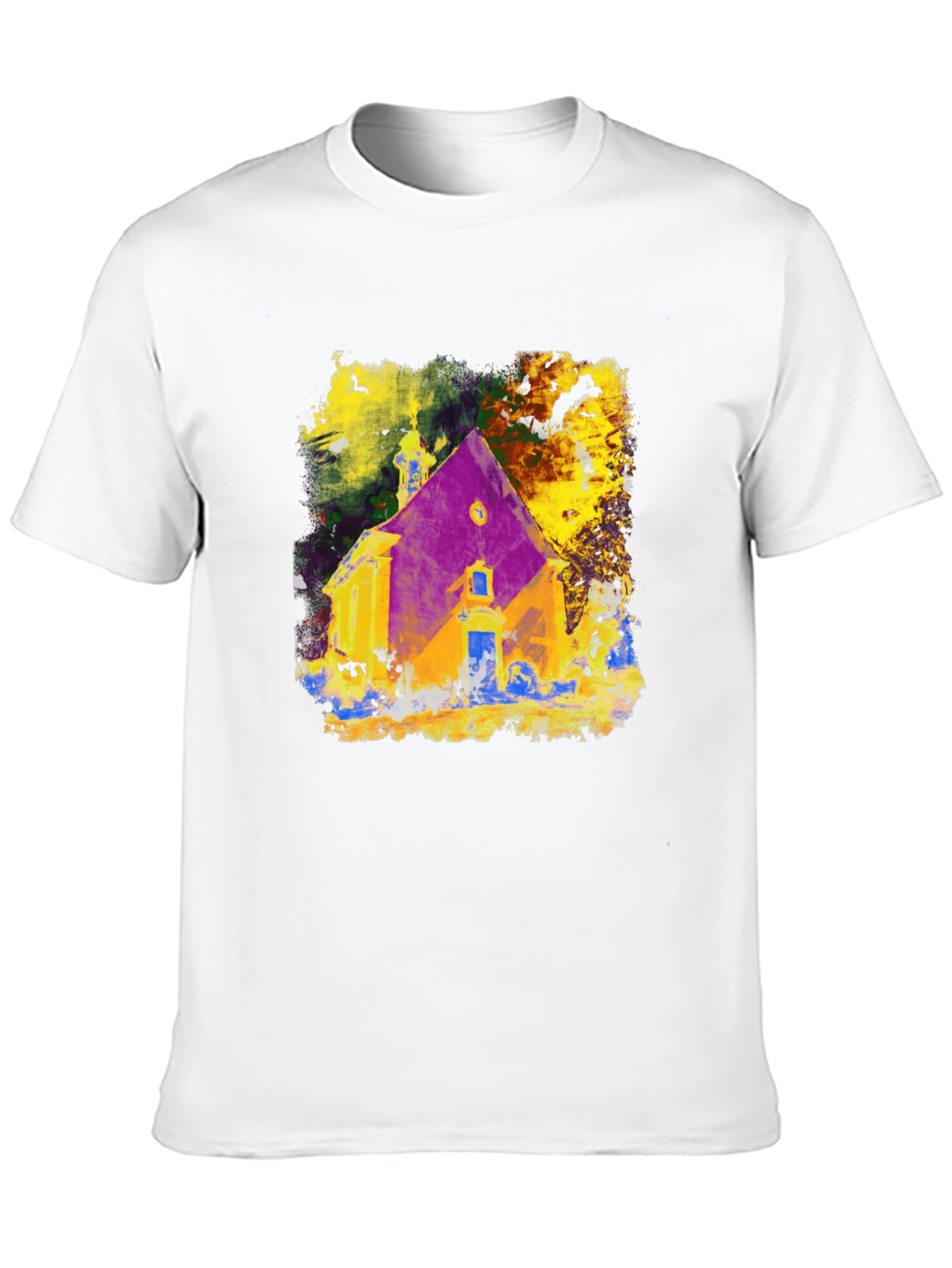 Abstract Church Graphic Tee - Mens Black T-Shirt