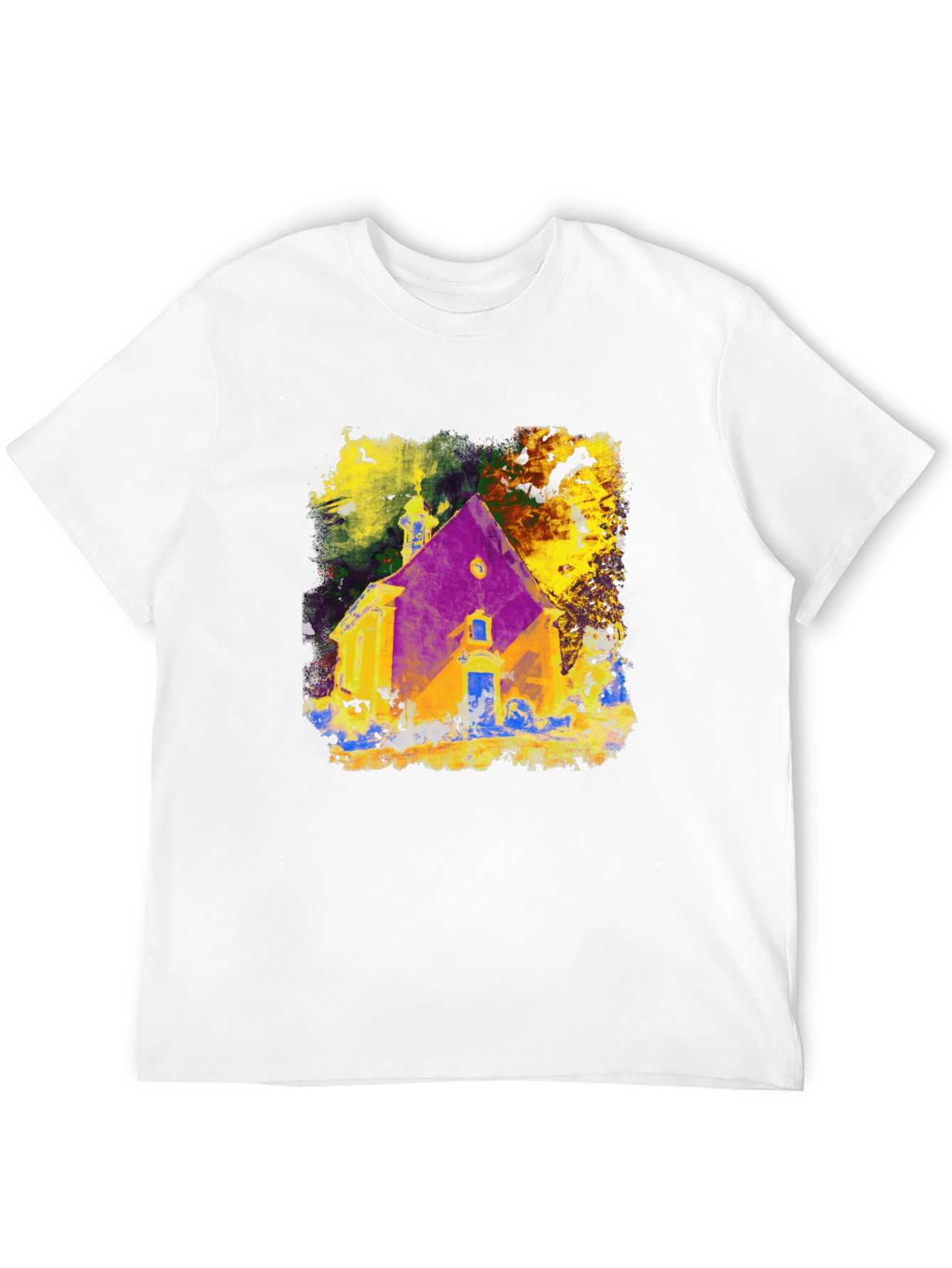 Abstract Church Graphic Tee - Mens Black T-Shirt