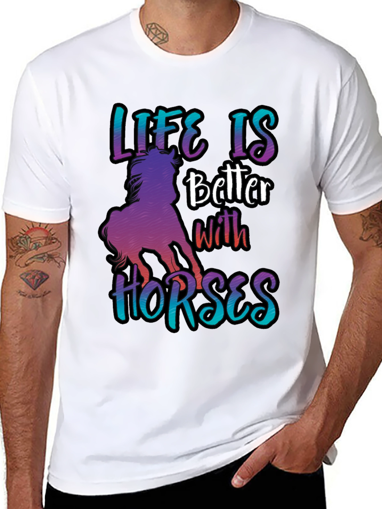 Life is Better with Horses T-Shirt