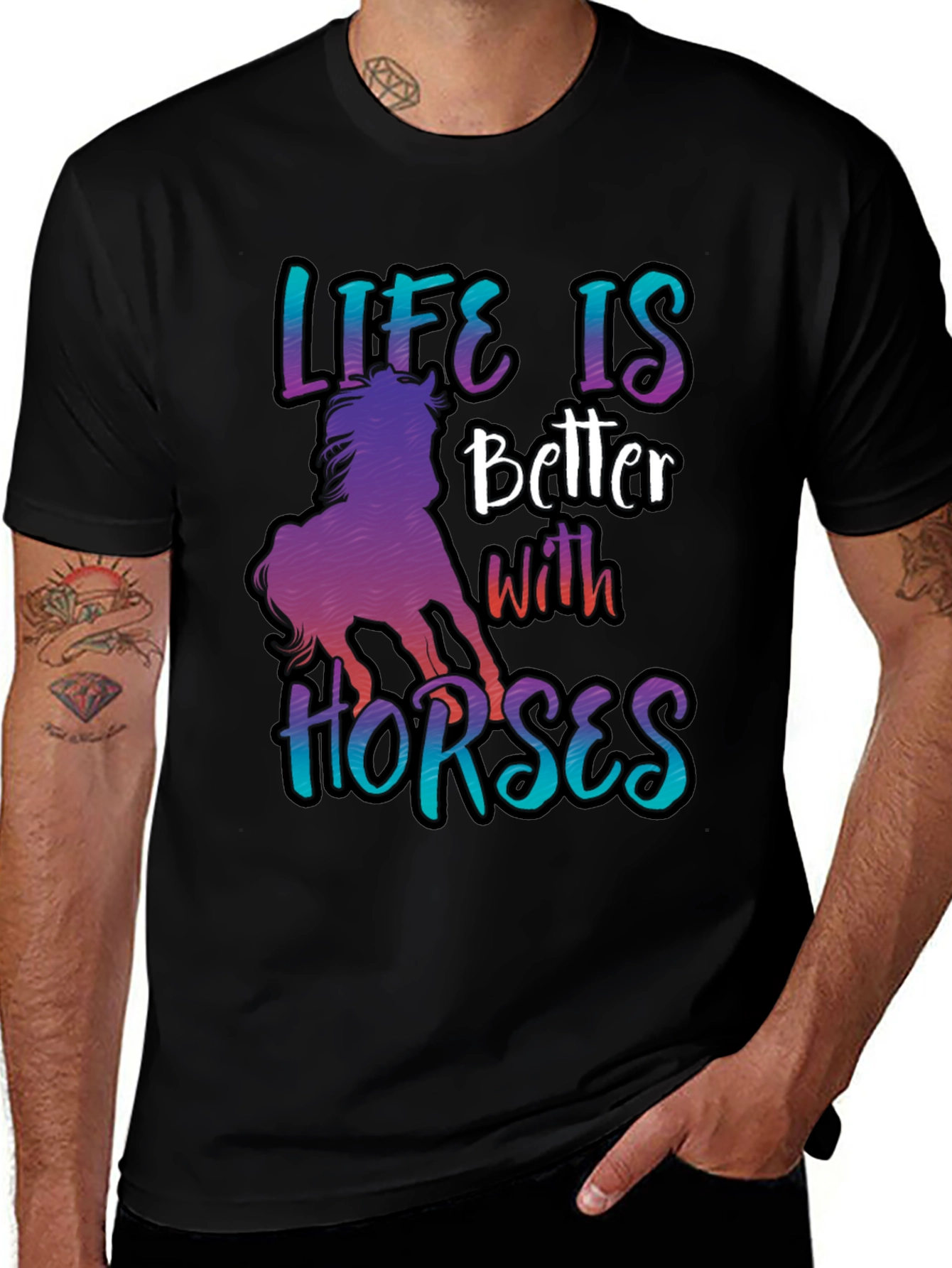 Life is Better with Horses T-Shirt