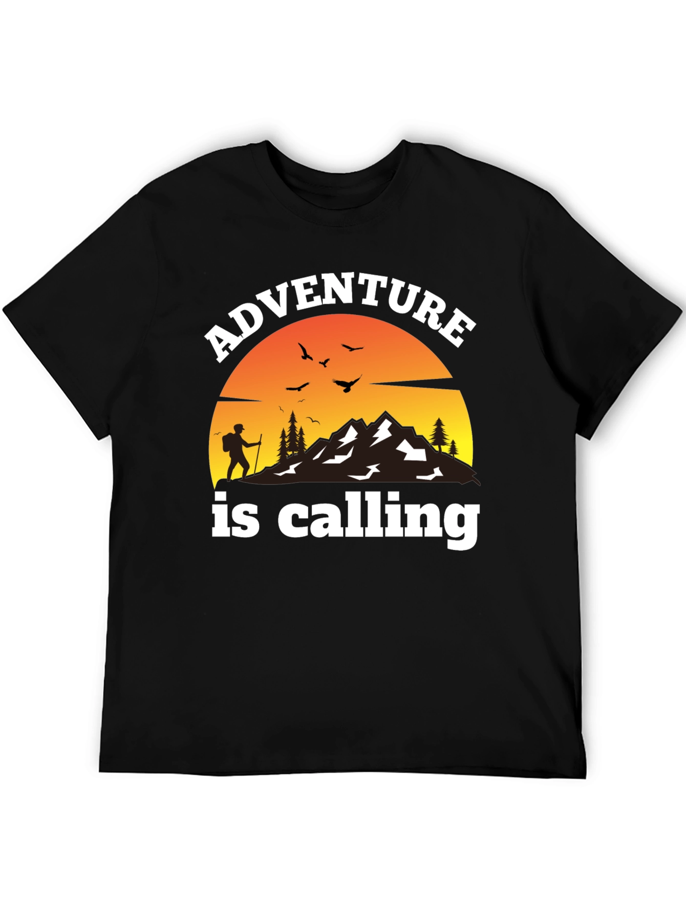 Adventure is Calling Black T-Shirt