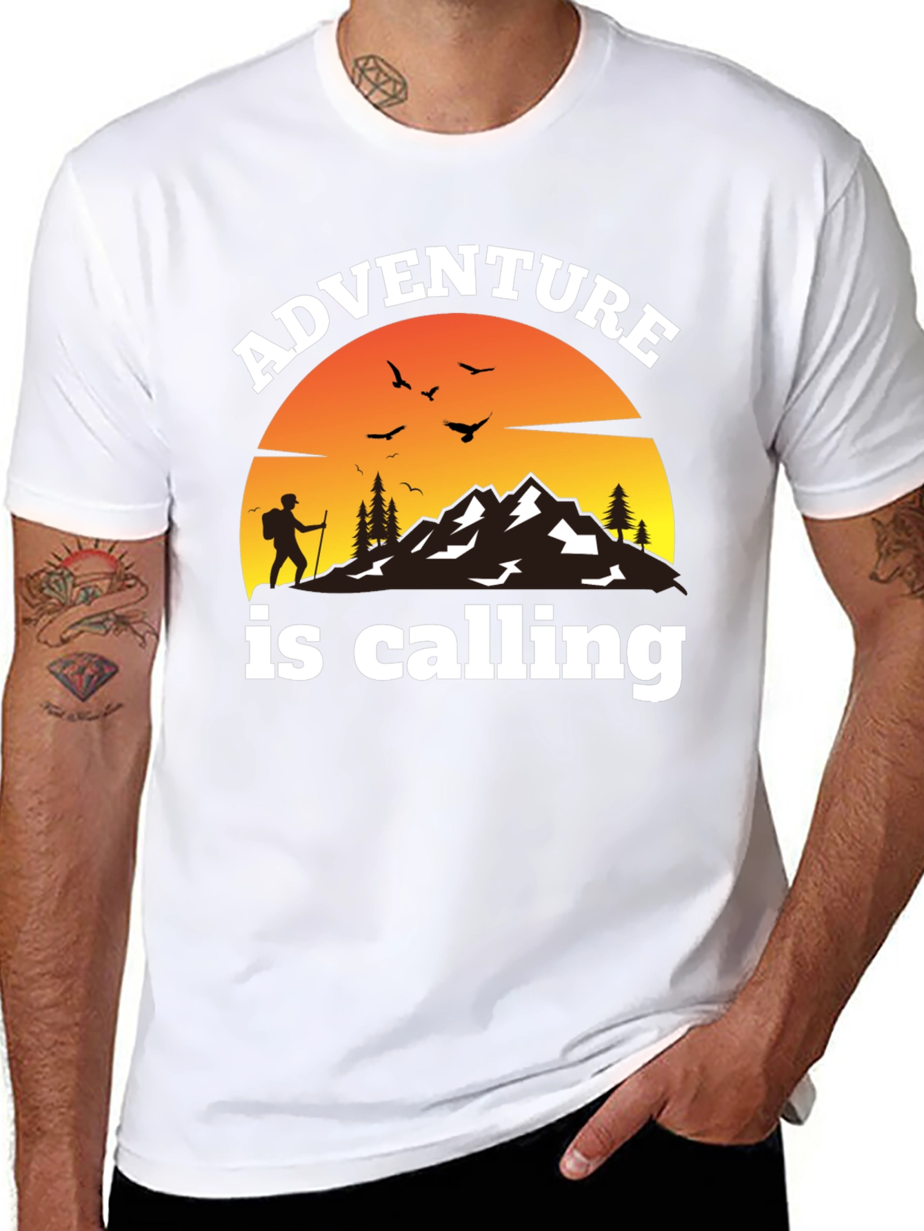 Adventure is Calling Black T-Shirt