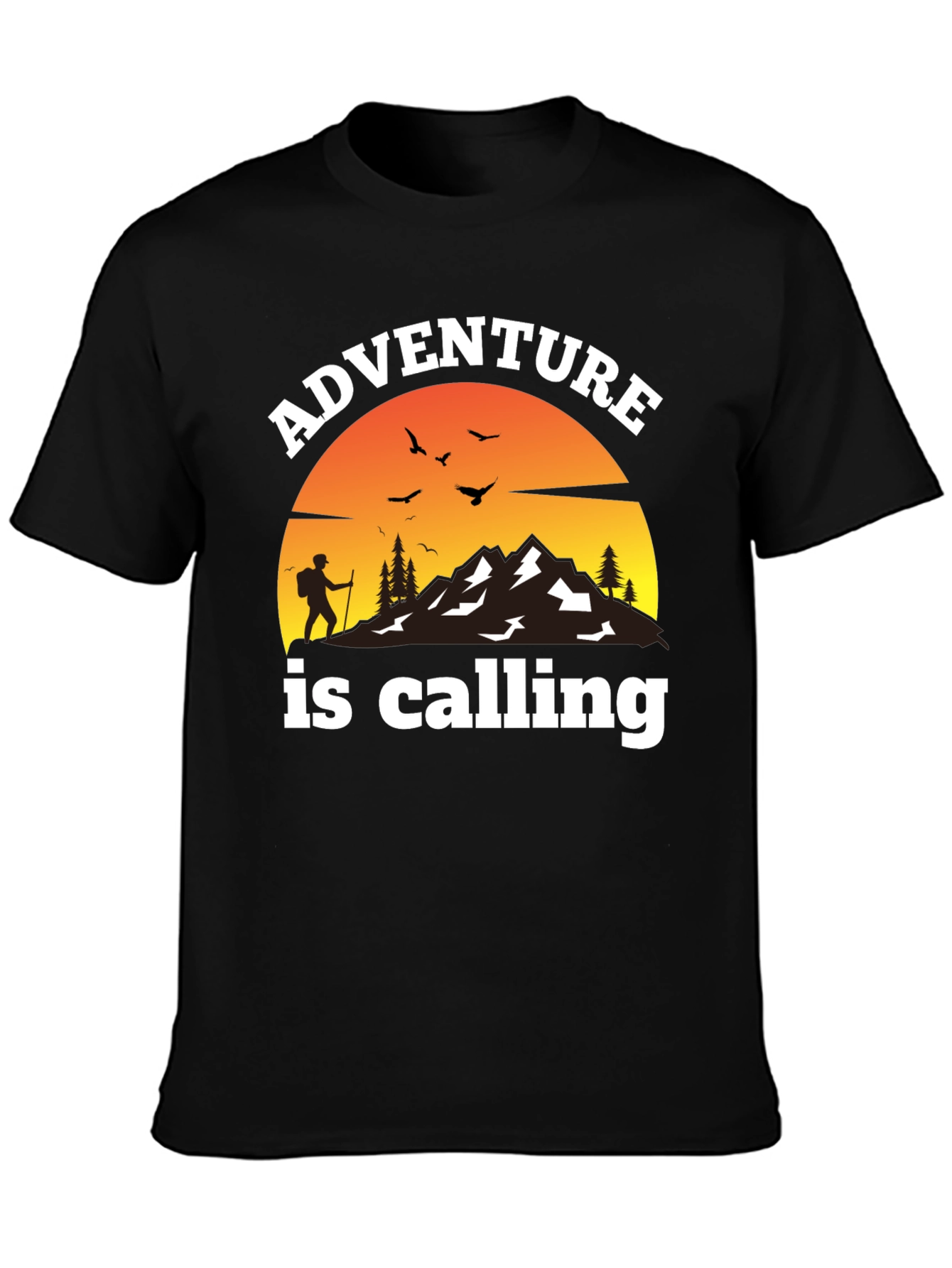 Adventure is Calling Black T-Shirt