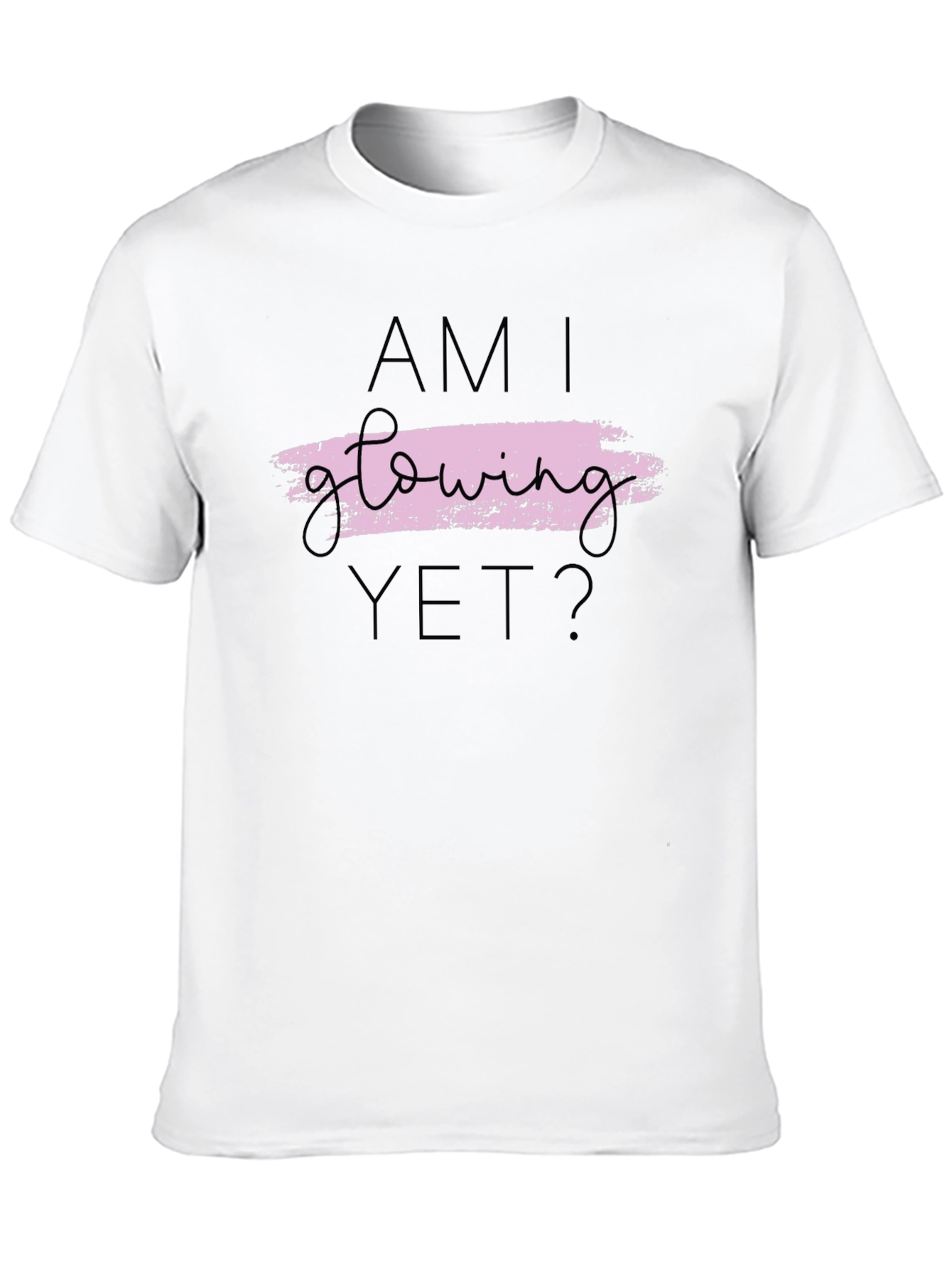 Pregnancy Announcement Black T-Shirt - Am I Glowing Yet?
