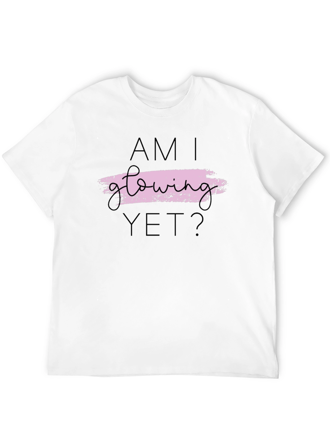 Pregnancy Announcement Black T-Shirt - Am I Glowing Yet?