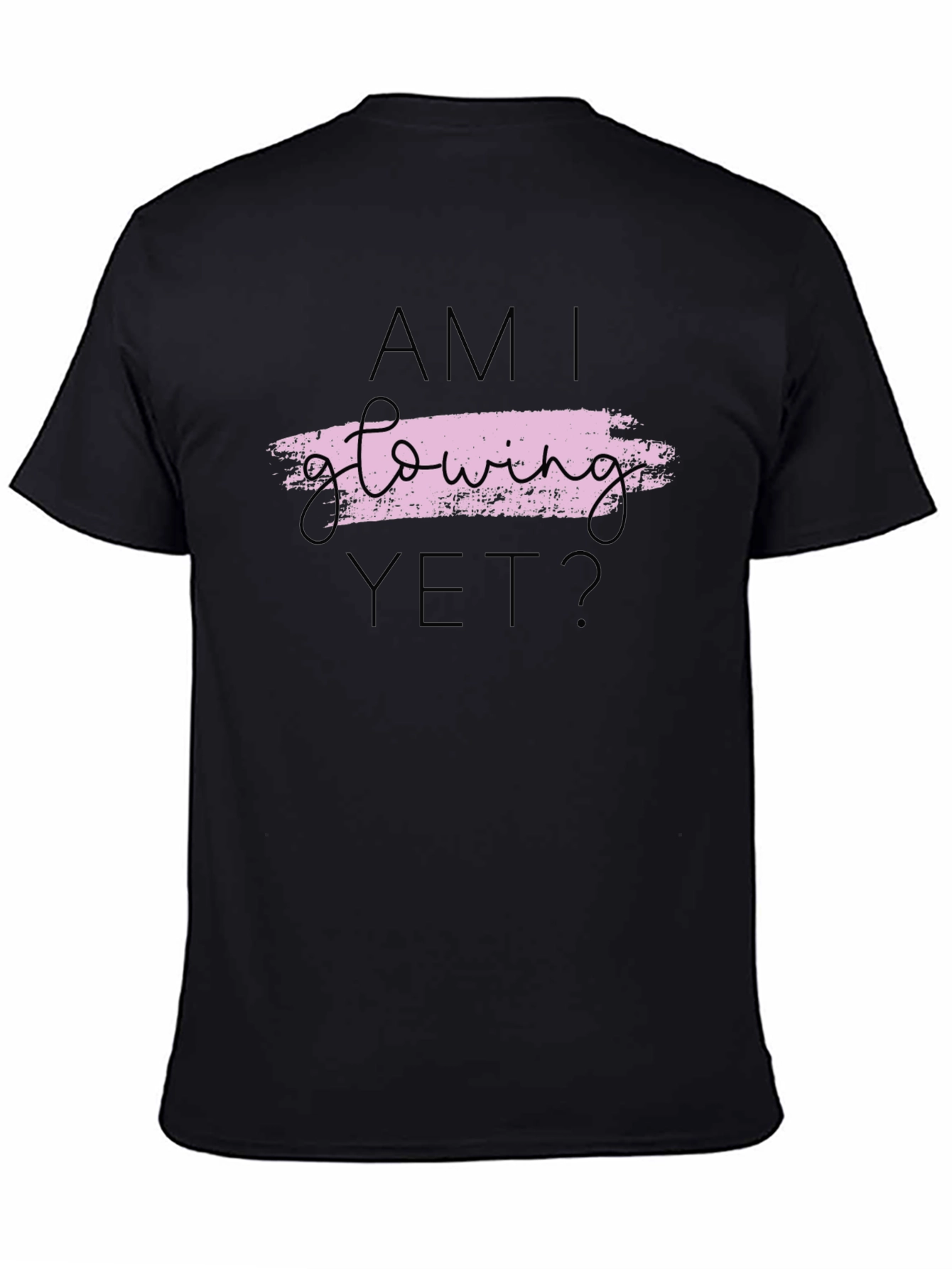 Pregnancy Announcement Black T-Shirt - Am I Glowing Yet?