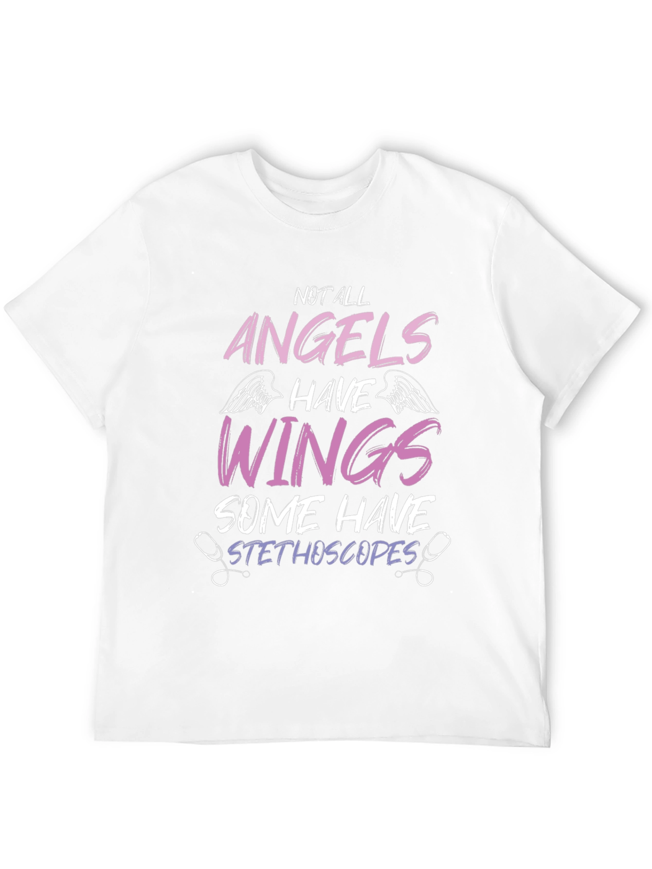 Angel Nurse T-Shirt - Stethoscope Design
