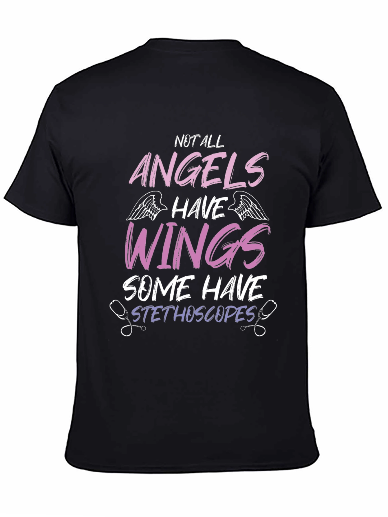 Angel Nurse T-Shirt - Stethoscope Design