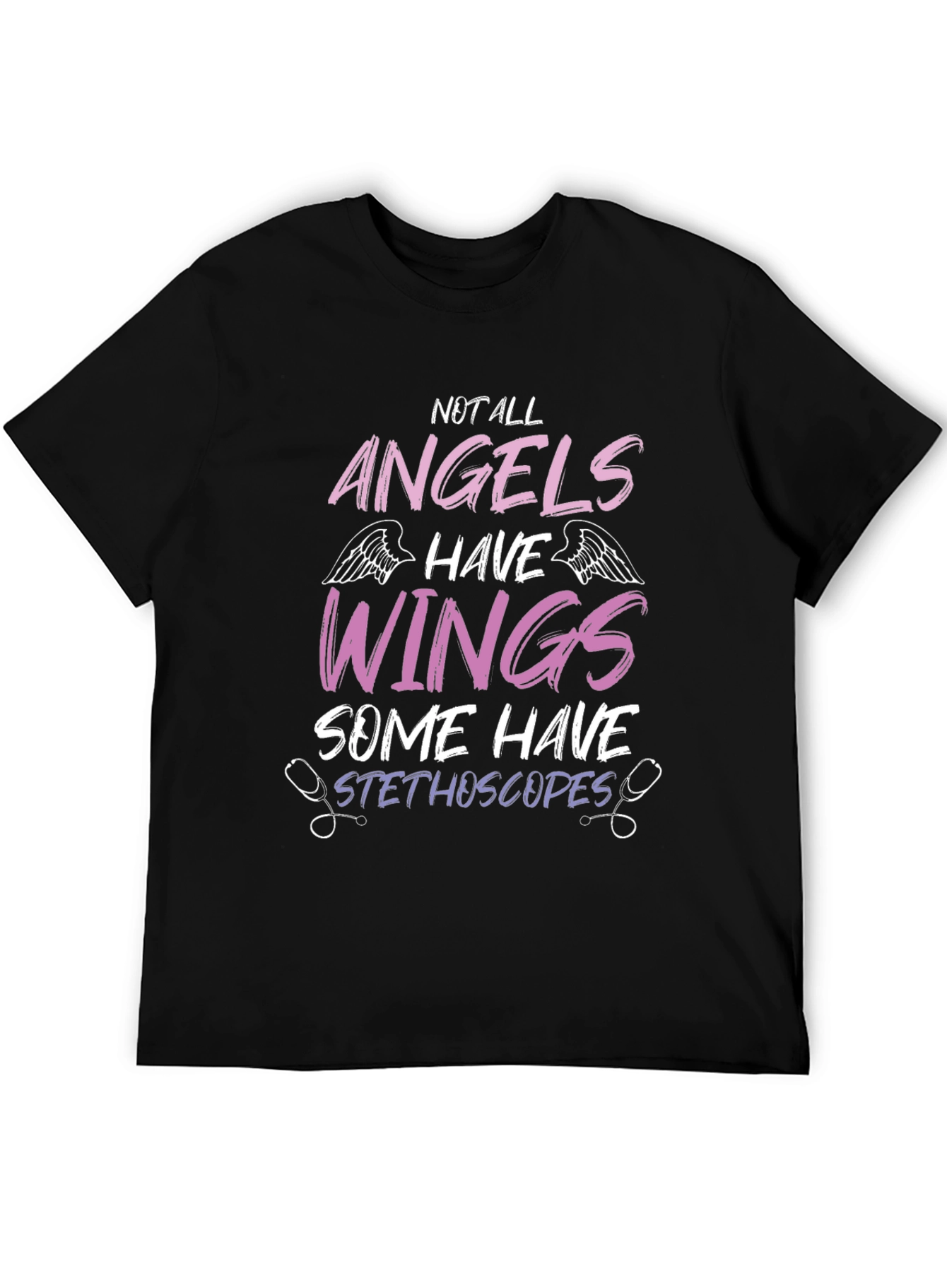 Angel Nurse T-Shirt - Stethoscope Design
