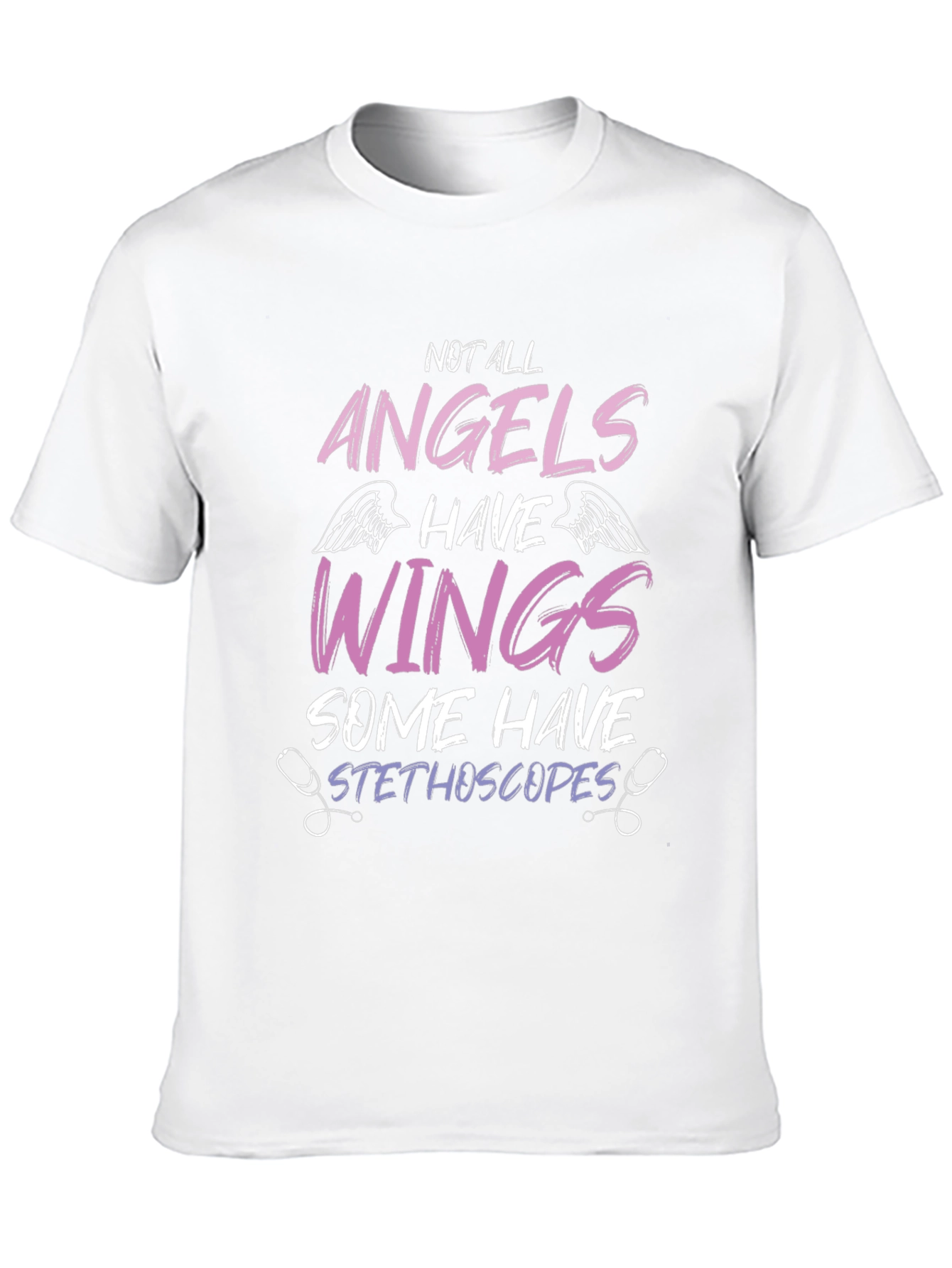Angel Nurse T-Shirt - Stethoscope Design