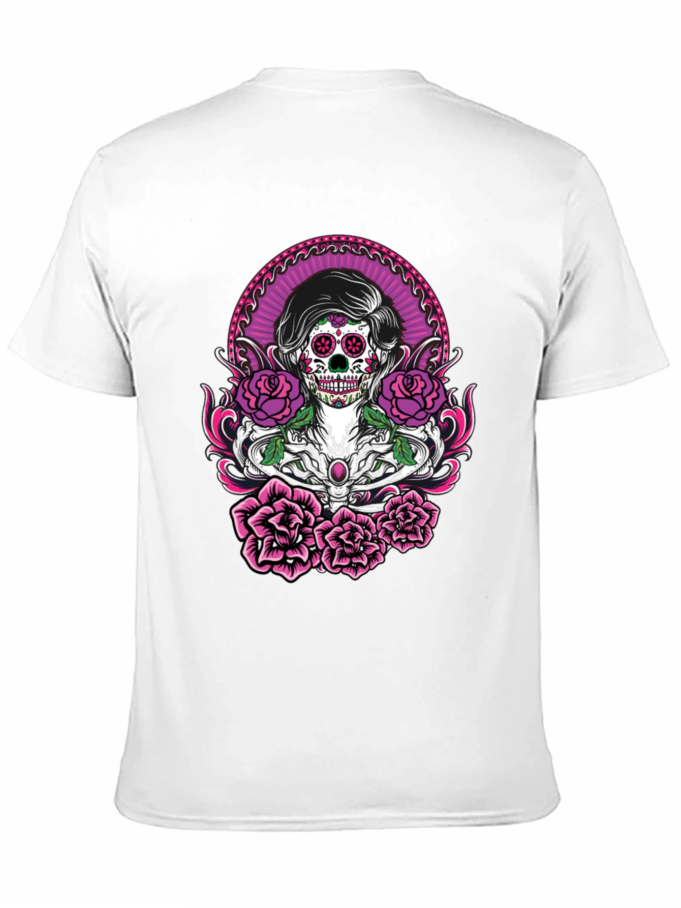 Sugar Skull Roses Graphic T-Shirt