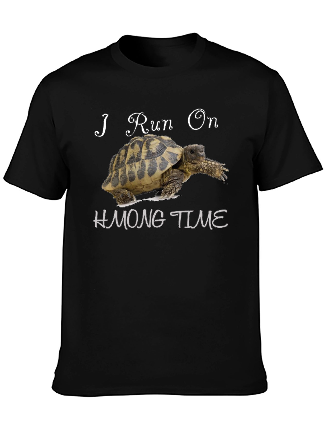 I Run On Hmong Time Turtle T-Shirt