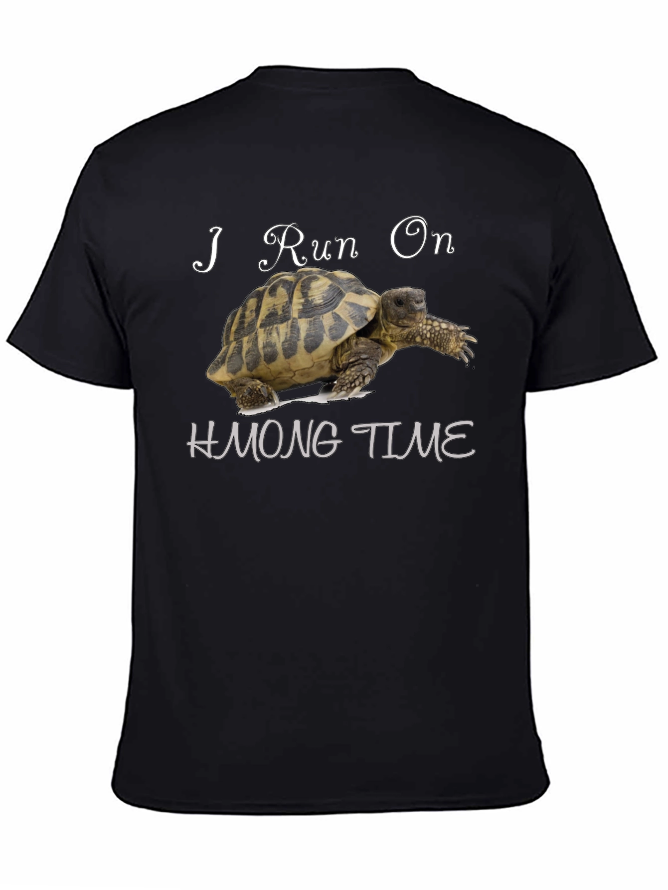 I Run On Hmong Time Turtle T-Shirt