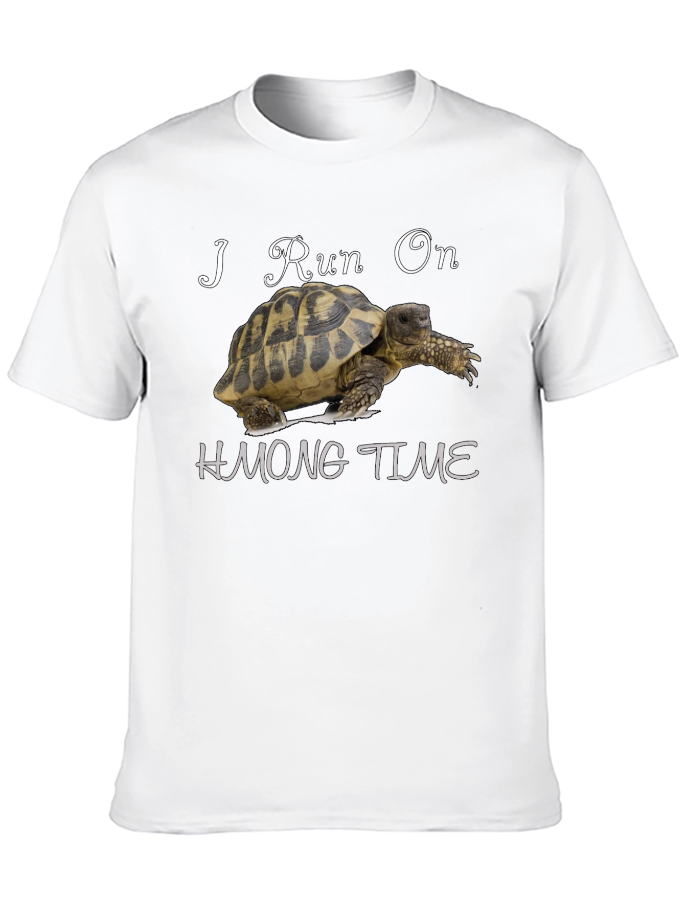 I Run On Hmong Time Turtle T-Shirt