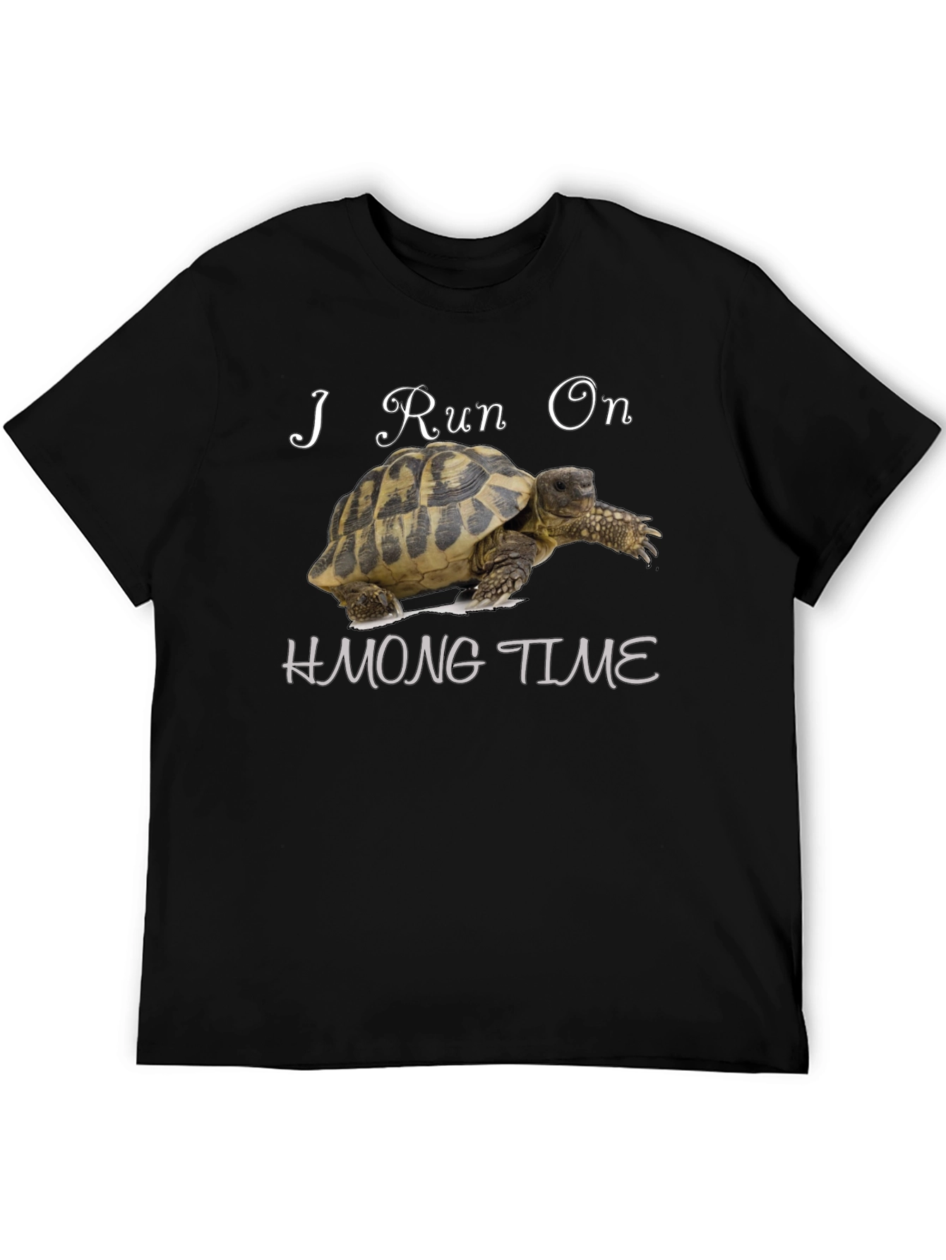 I Run On Hmong Time Turtle T-Shirt