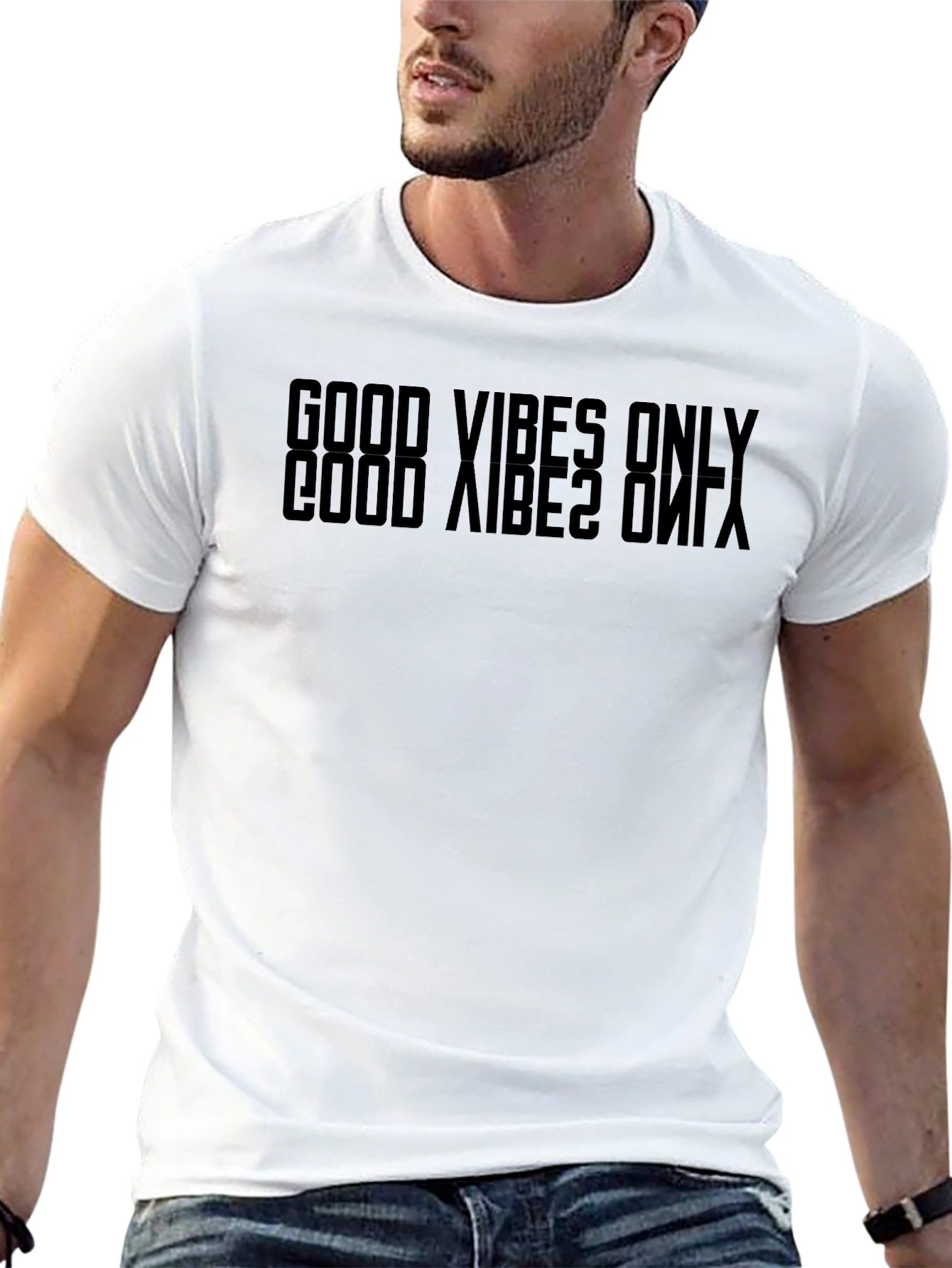 Good Vibes Only Black Graphic T-Shirt