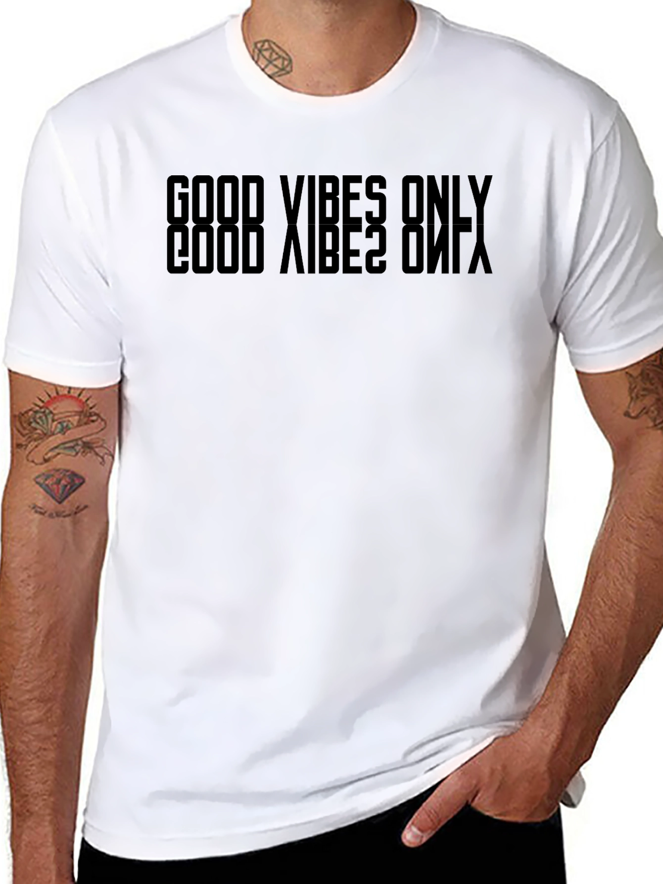 Good Vibes Only Black Graphic T-Shirt