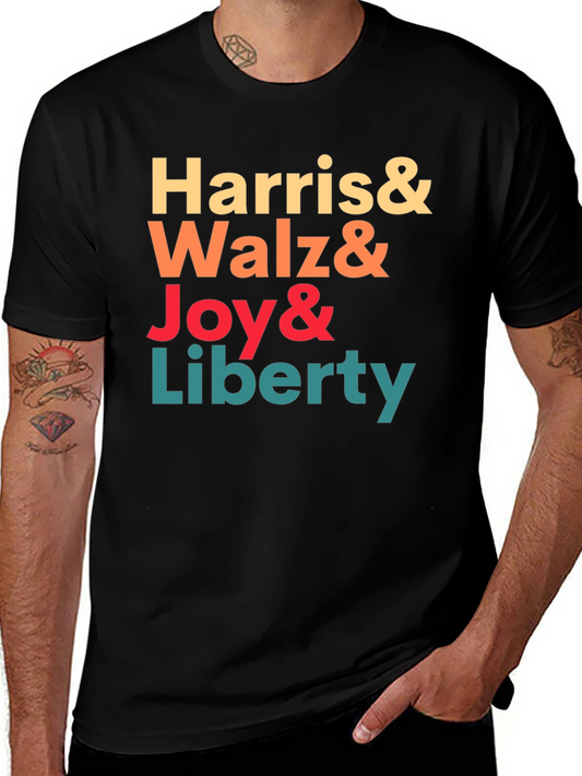 Harris Walz Joy Liberty T-Shirt