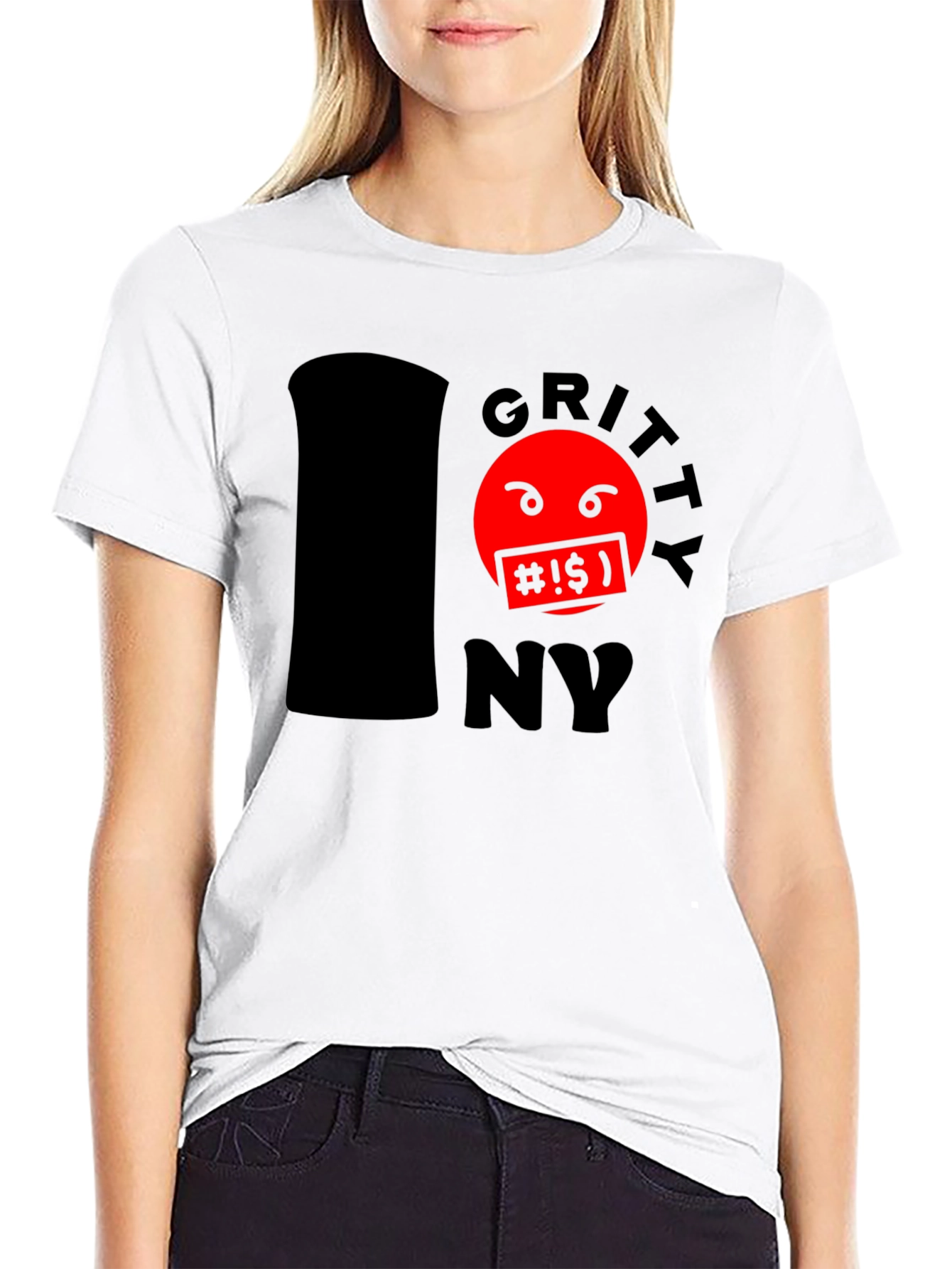 Gritty NY T-Shirt - Black Cotton Blend Tee
