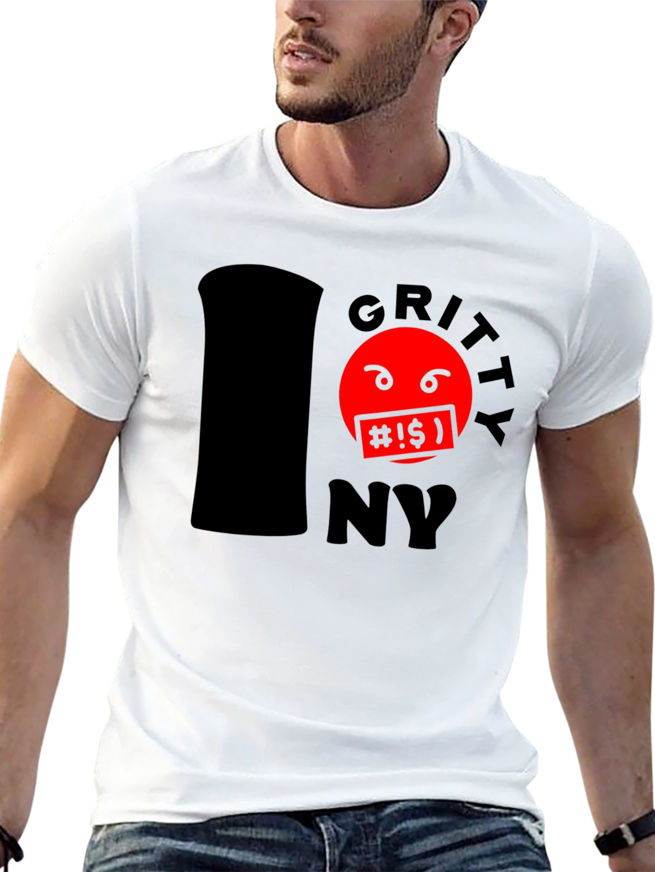 Gritty NY T-Shirt - Black Cotton Blend Tee