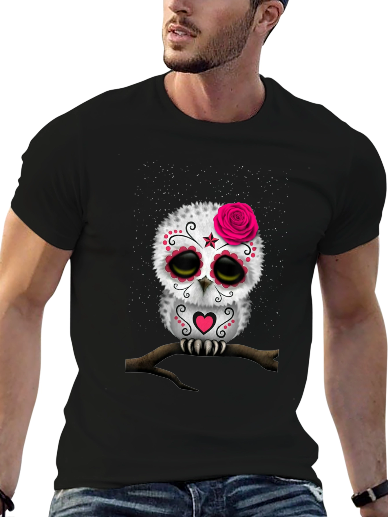 Sugar Skull Owl Graphic Tee
