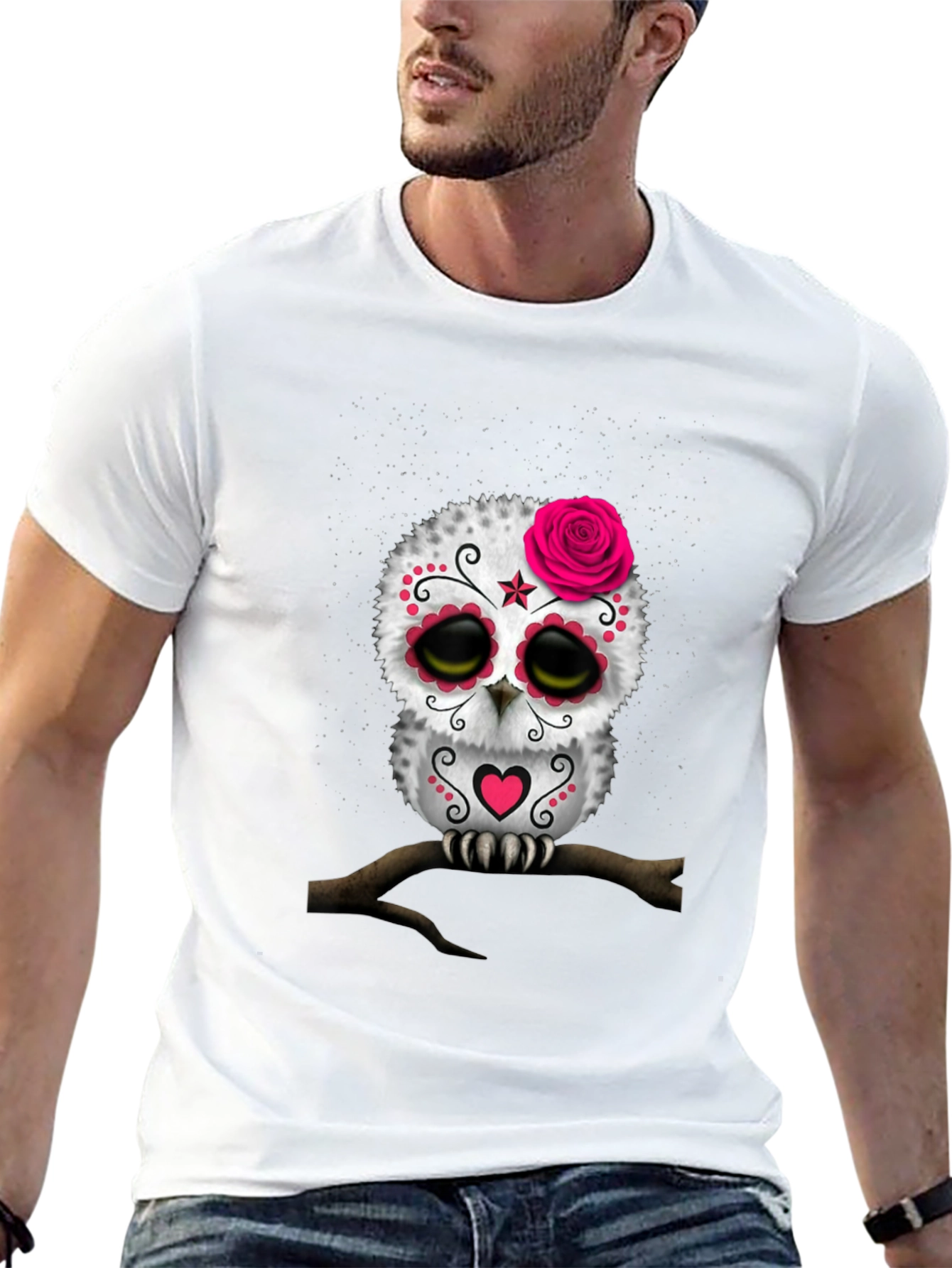 Sugar Skull Owl Graphic Tee