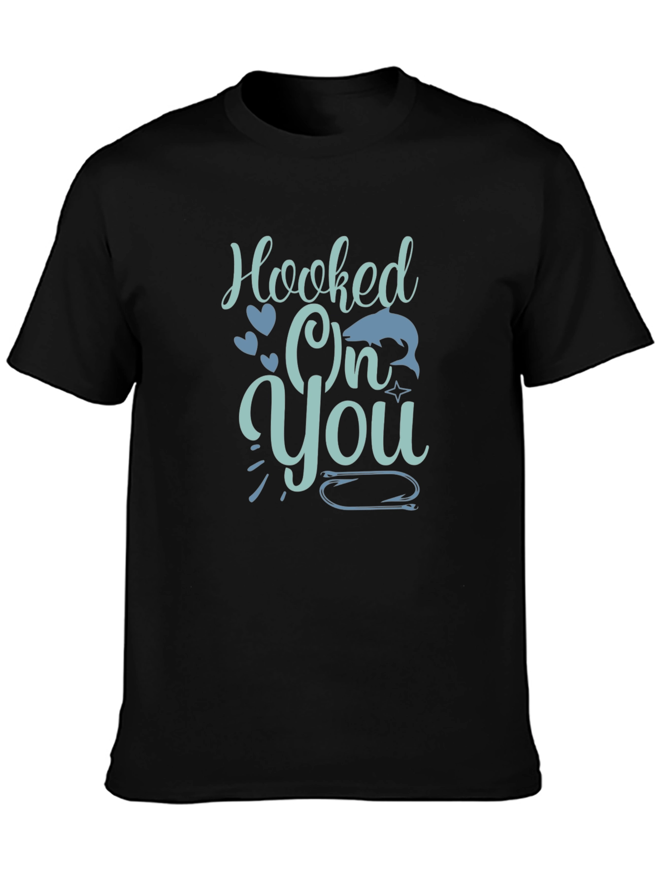 Hooked On You Graphic Tee - Black