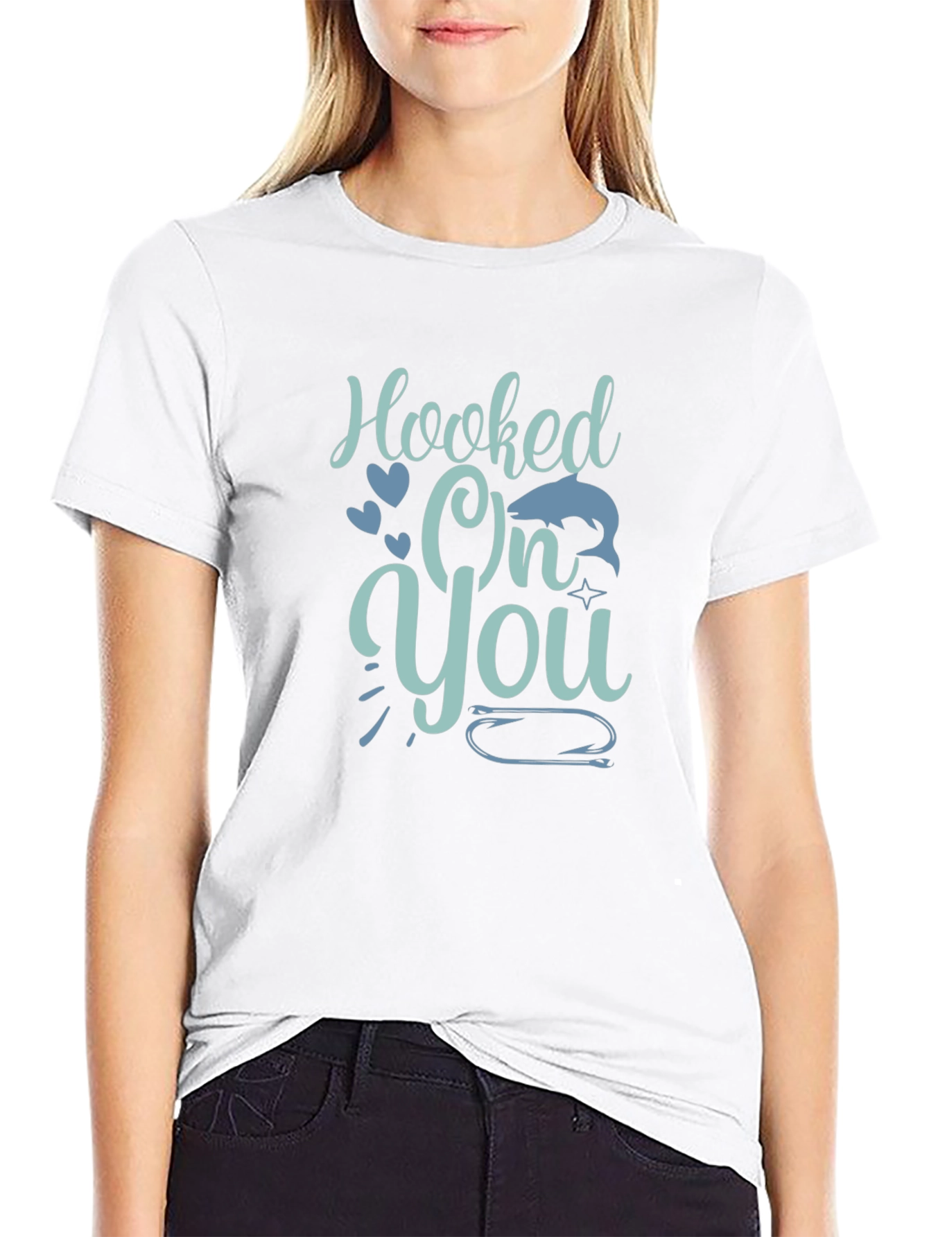 Hooked On You Graphic Tee - Black